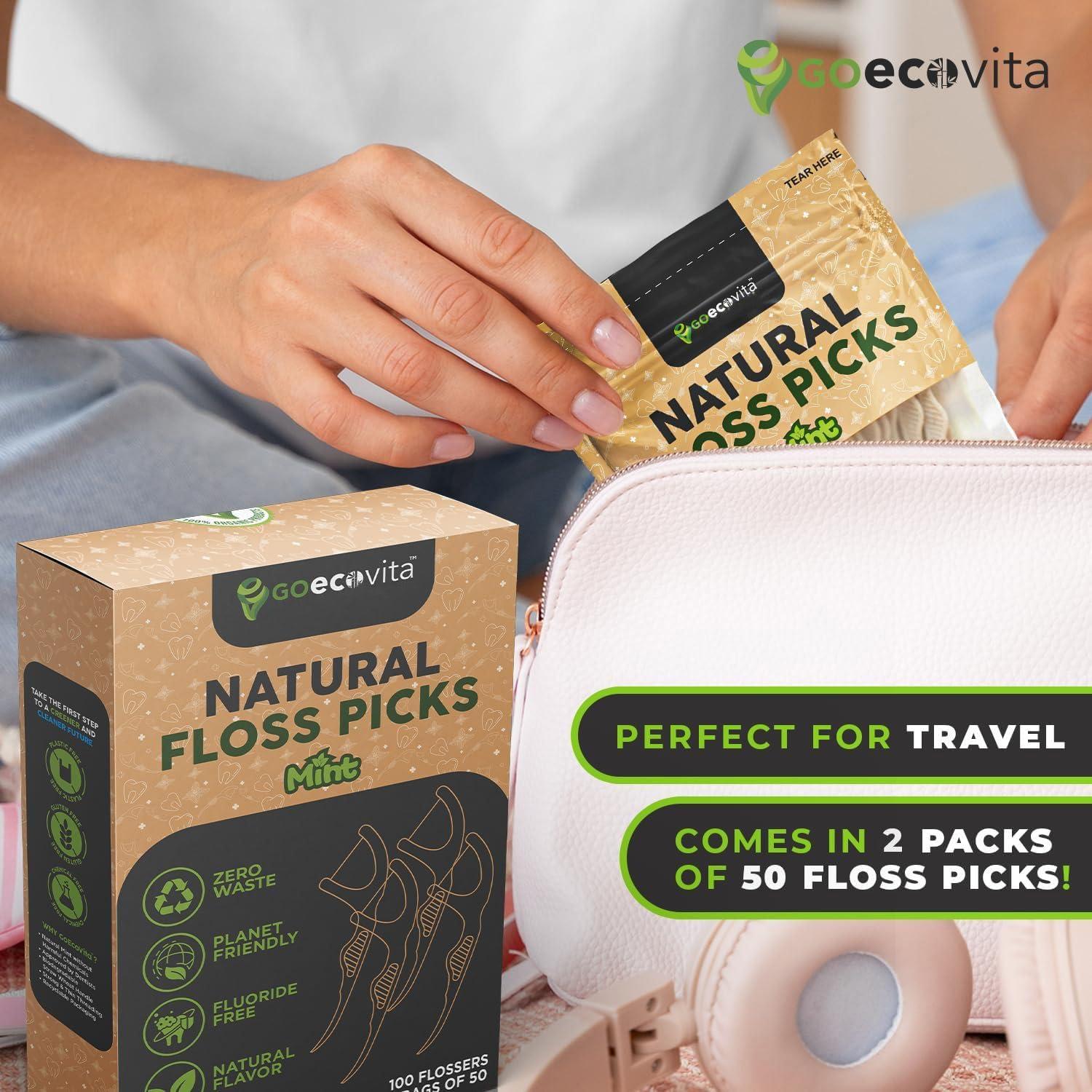 Palillos de Hilo Biodegradables GoEcoVita 100 Cuentas Menta