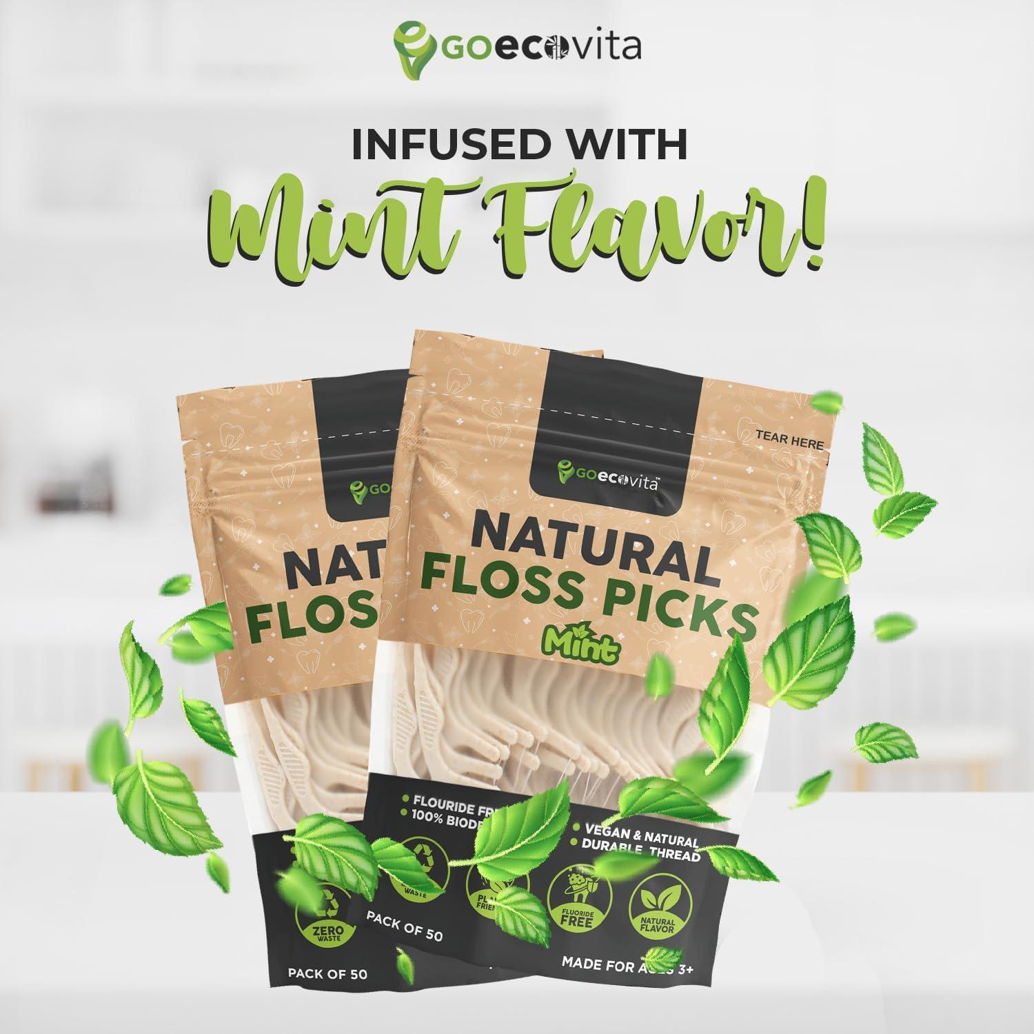 Palillos de Hilo Biodegradables GoEcoVita 100 Cuentas Menta