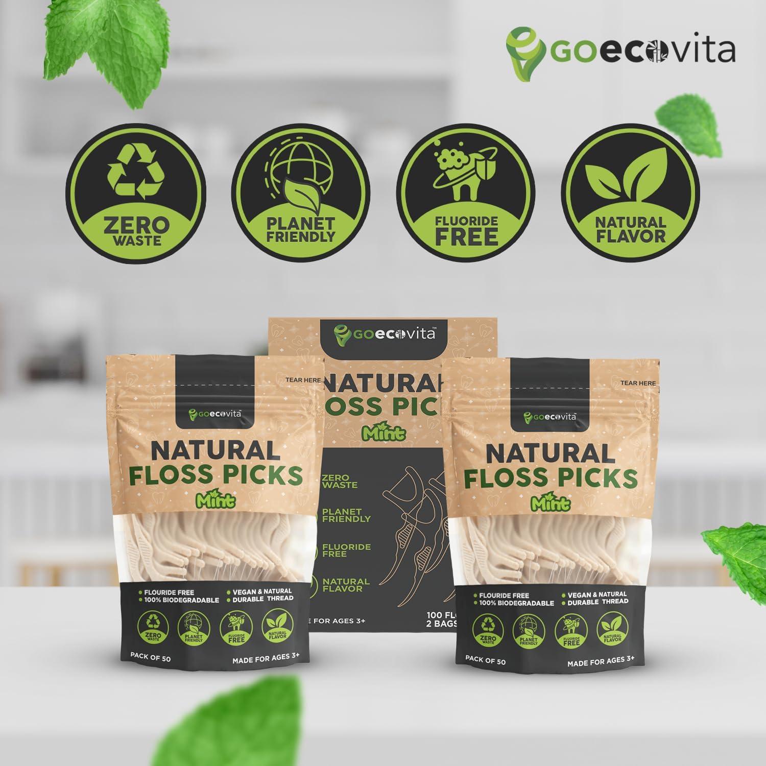 Palillos de Hilo Biodegradables GoEcoVita 100 Cuentas Menta