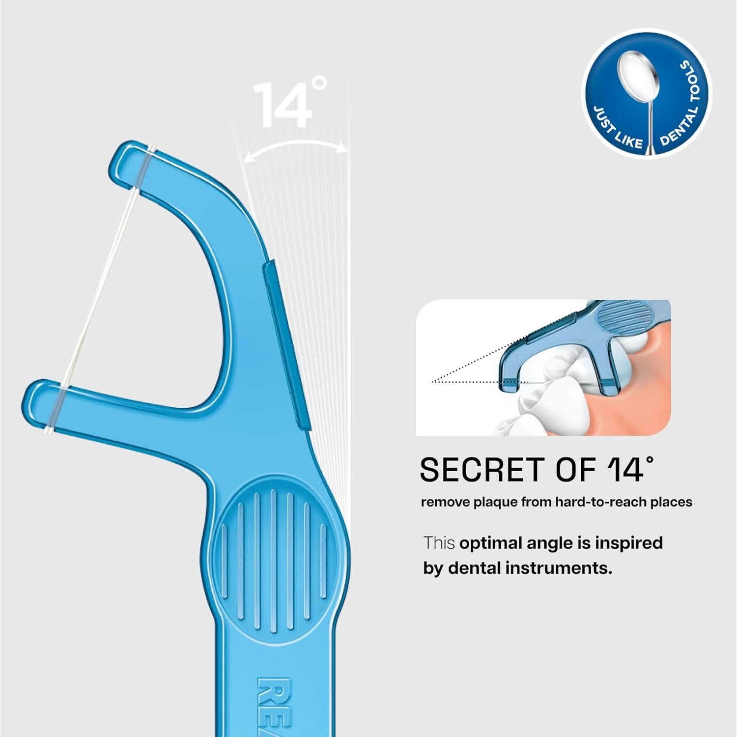 Hilo Dental REACH Menta 27.43m, Removedor de Placa, 90 Unidades