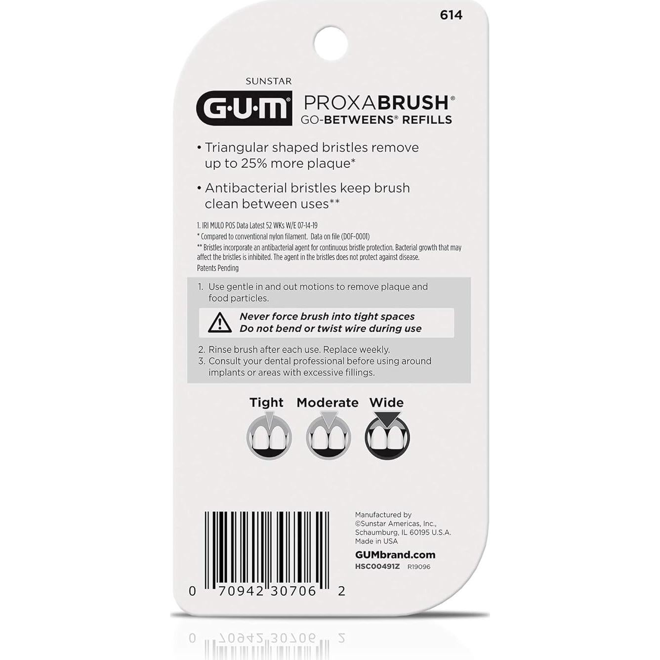 Recambios GUM Proxabrush Go-Betweens Ancho - 16 Unidades