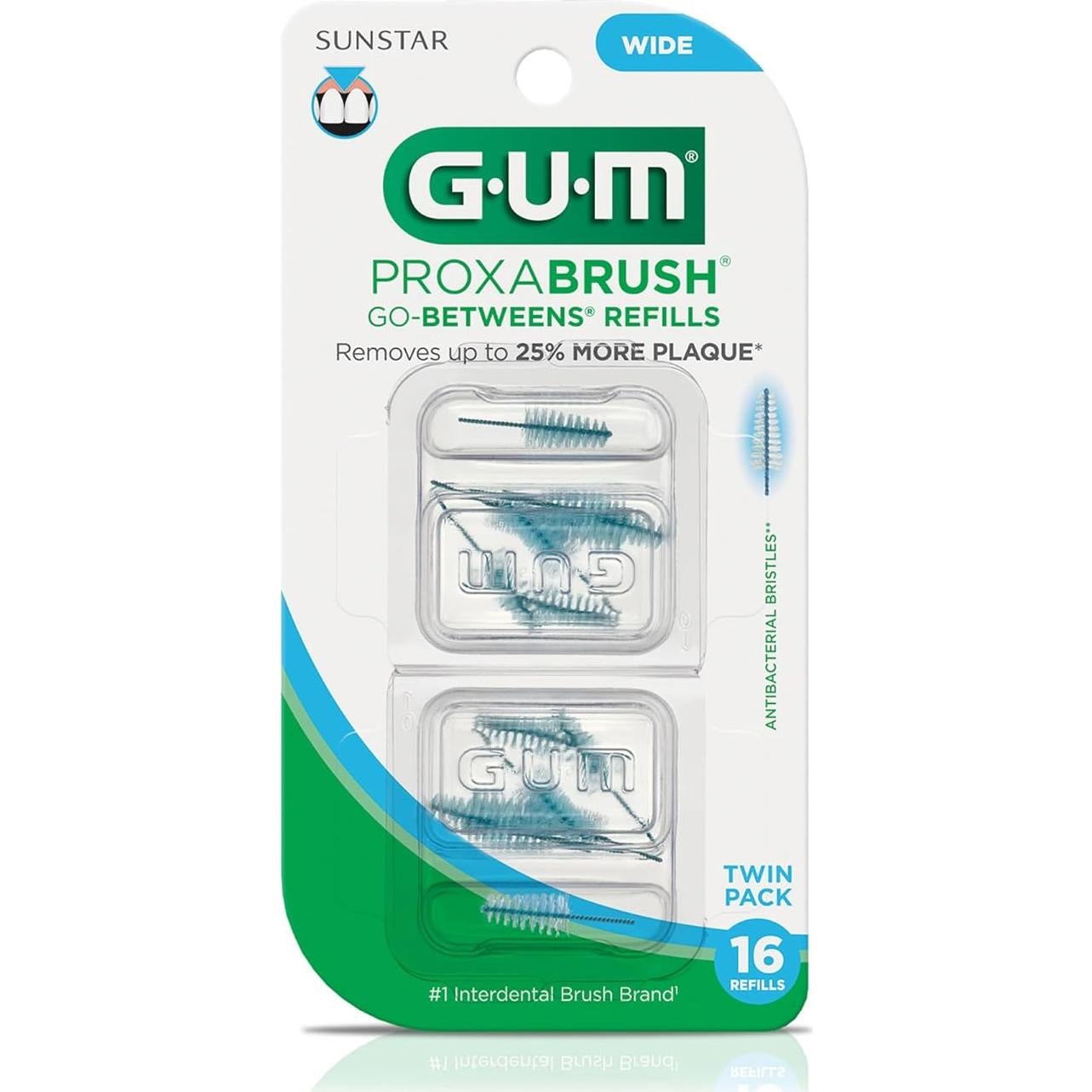 Recambios GUM Proxabrush Go-Betweens Ancho - 16 Unidades