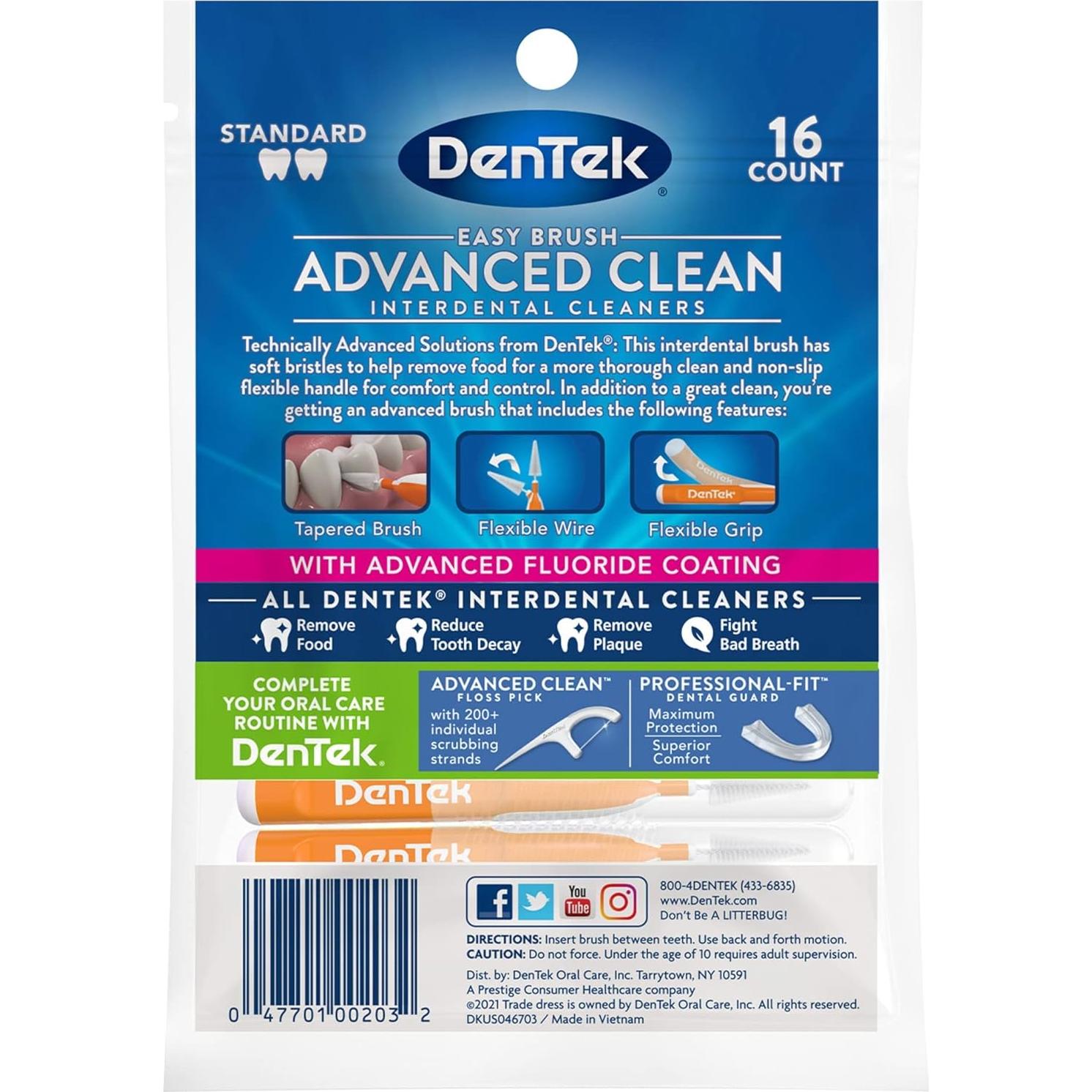 Cepillos Interdentales DenTek Easy Brush Estándar 16 Unidades