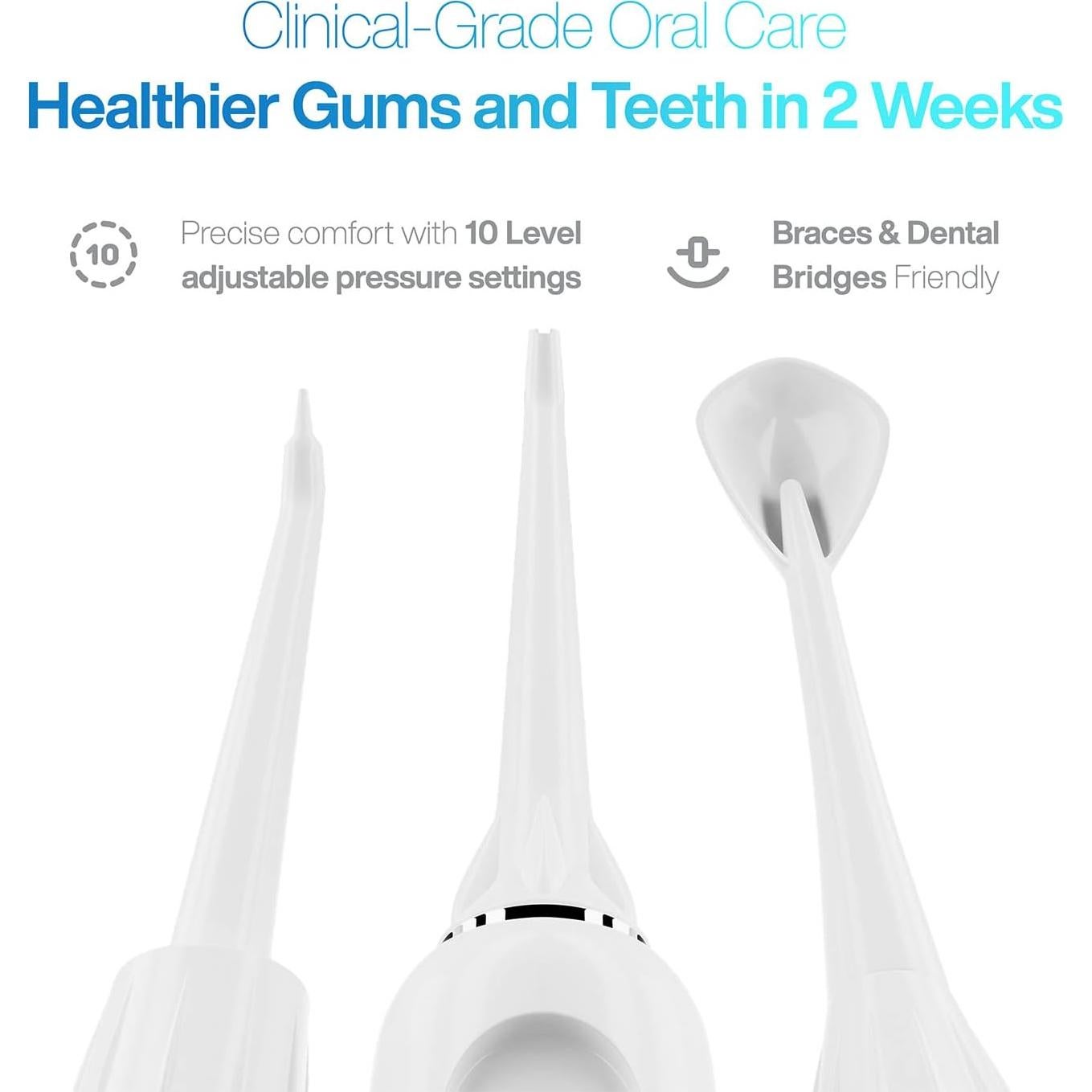 Irrigador Dental AquaSonic Aqua Flosser PRO 591ml Blanco