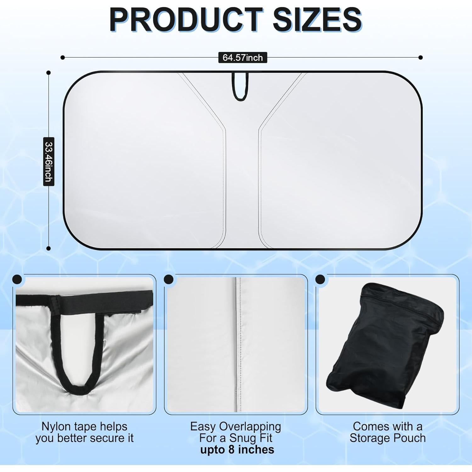 Protector Solar para Parabrisas SINGARO 300T Plegable SUV Grande