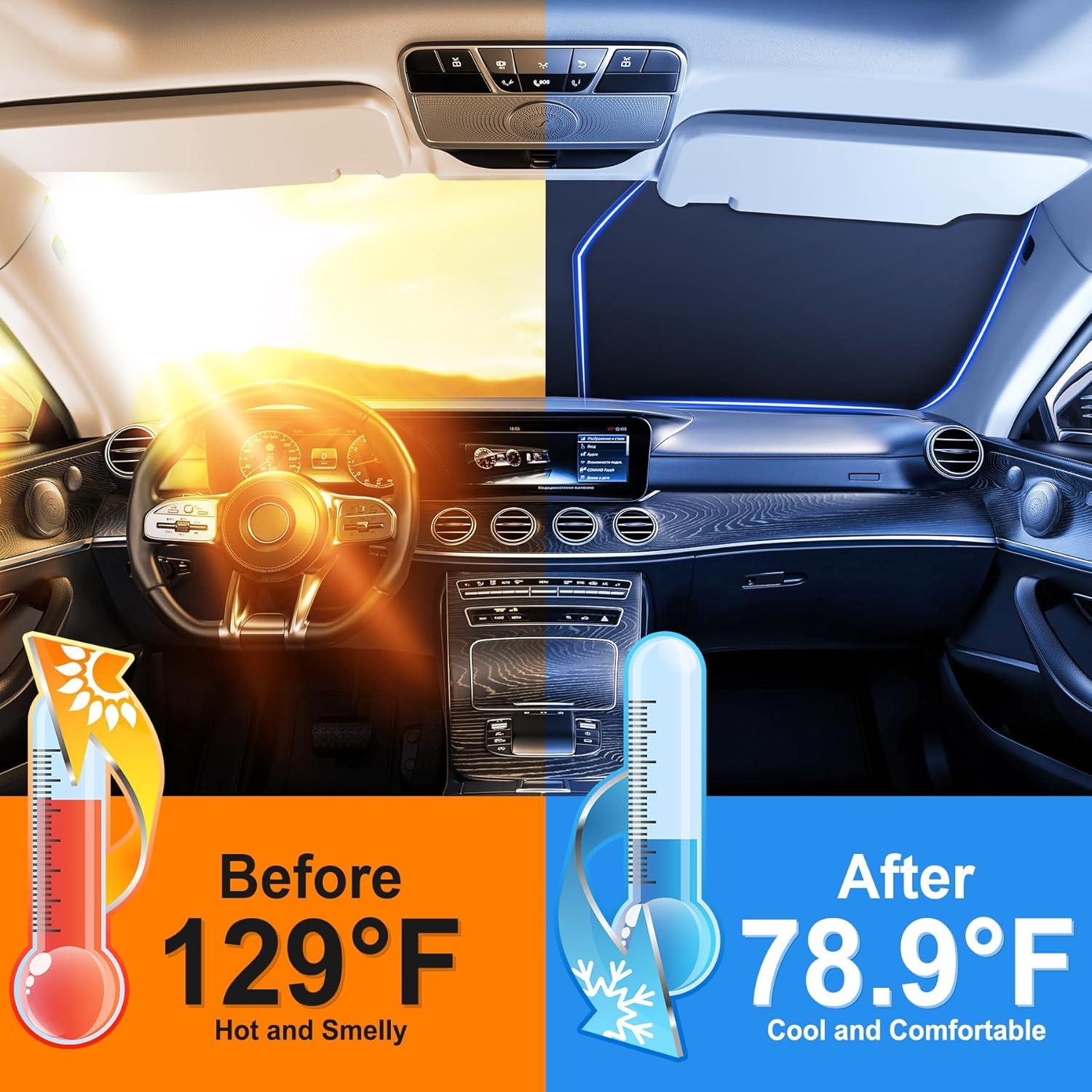 Protector Solar para Parabrisas SINGARO 300T Plegable SUV Grande