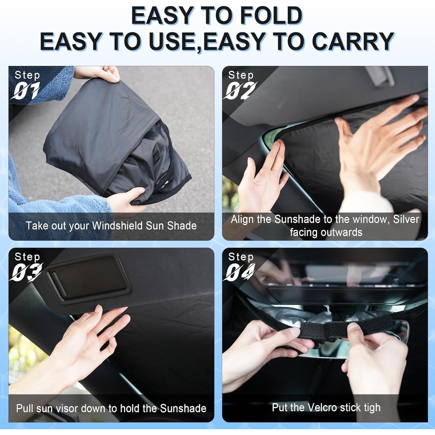 Protector Solar para Parabrisas SINGARO 300T Plegable SUV Grande