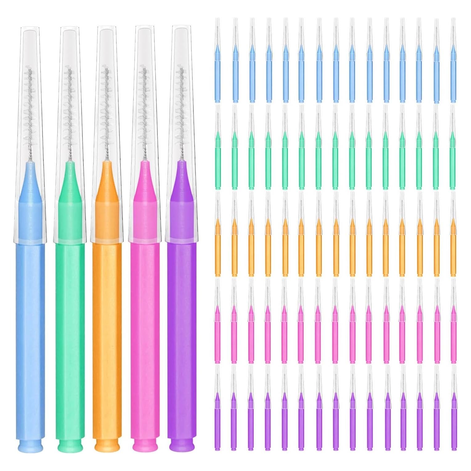 Cepillo Interdental EasyHonor 75 Piezas 5 Colores Higiene Oral