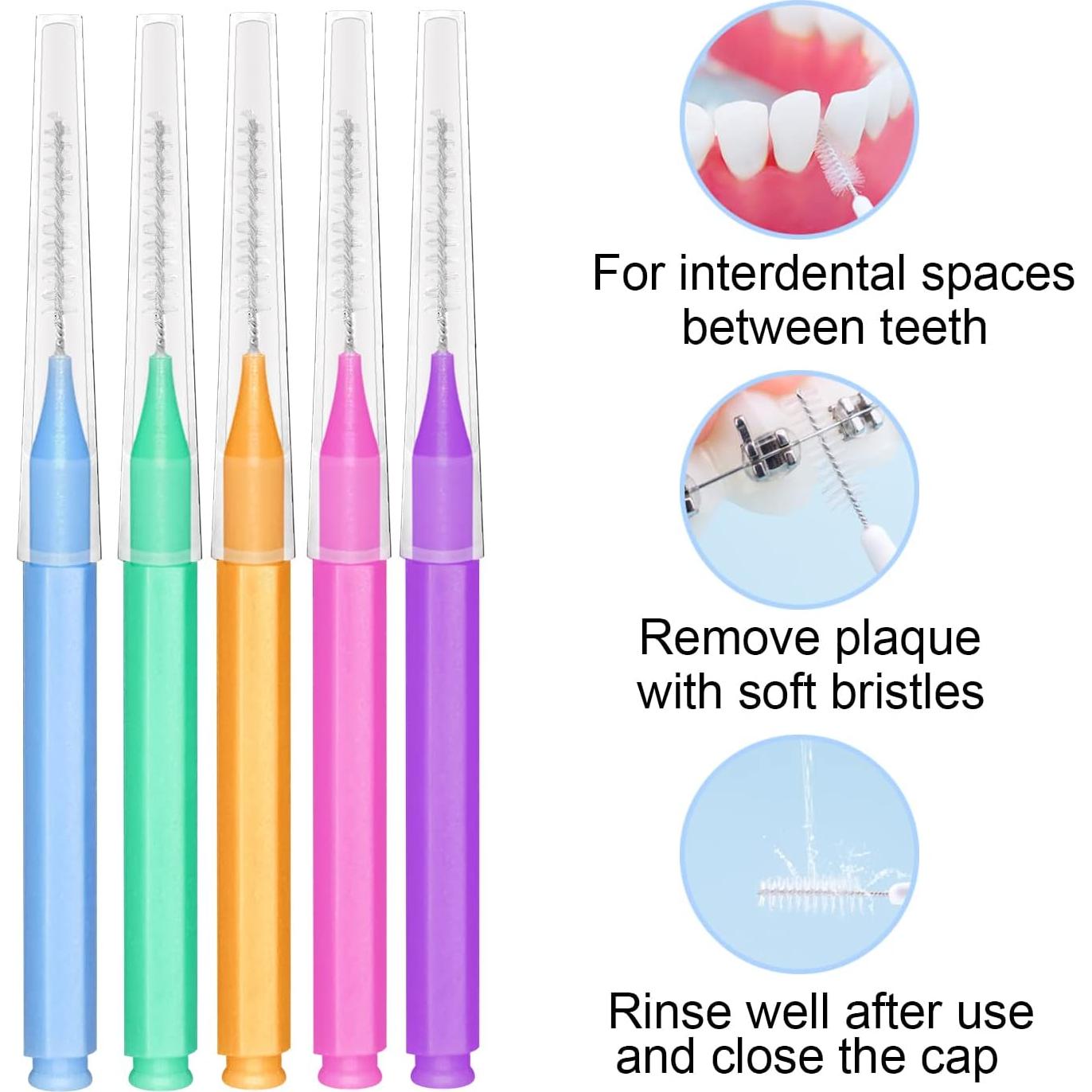 Cepillo Interdental EasyHonor 75 Piezas 5 Colores Higiene Oral