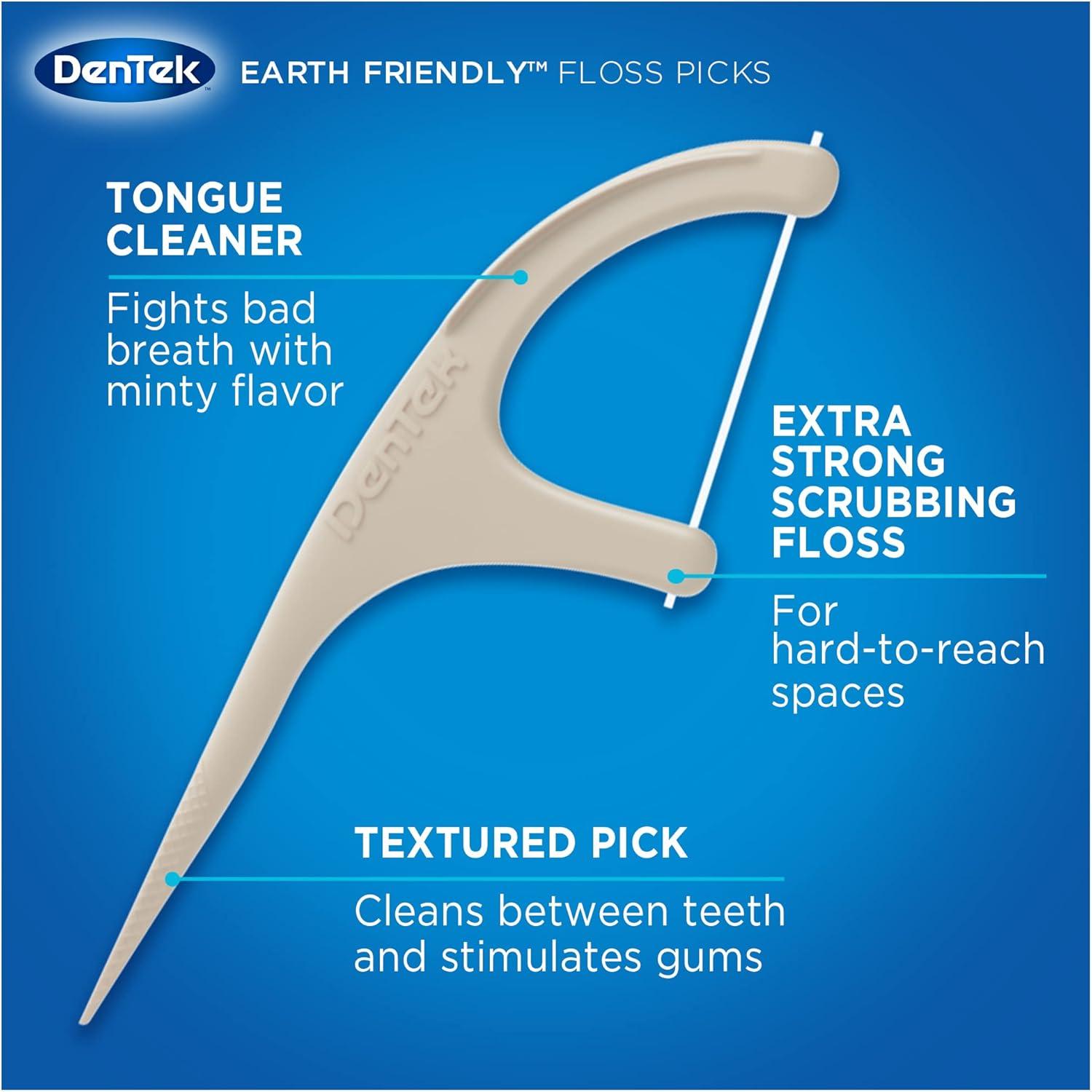 Palillos de Hilo Dental Ecológicos DenTek, 60 Unidades