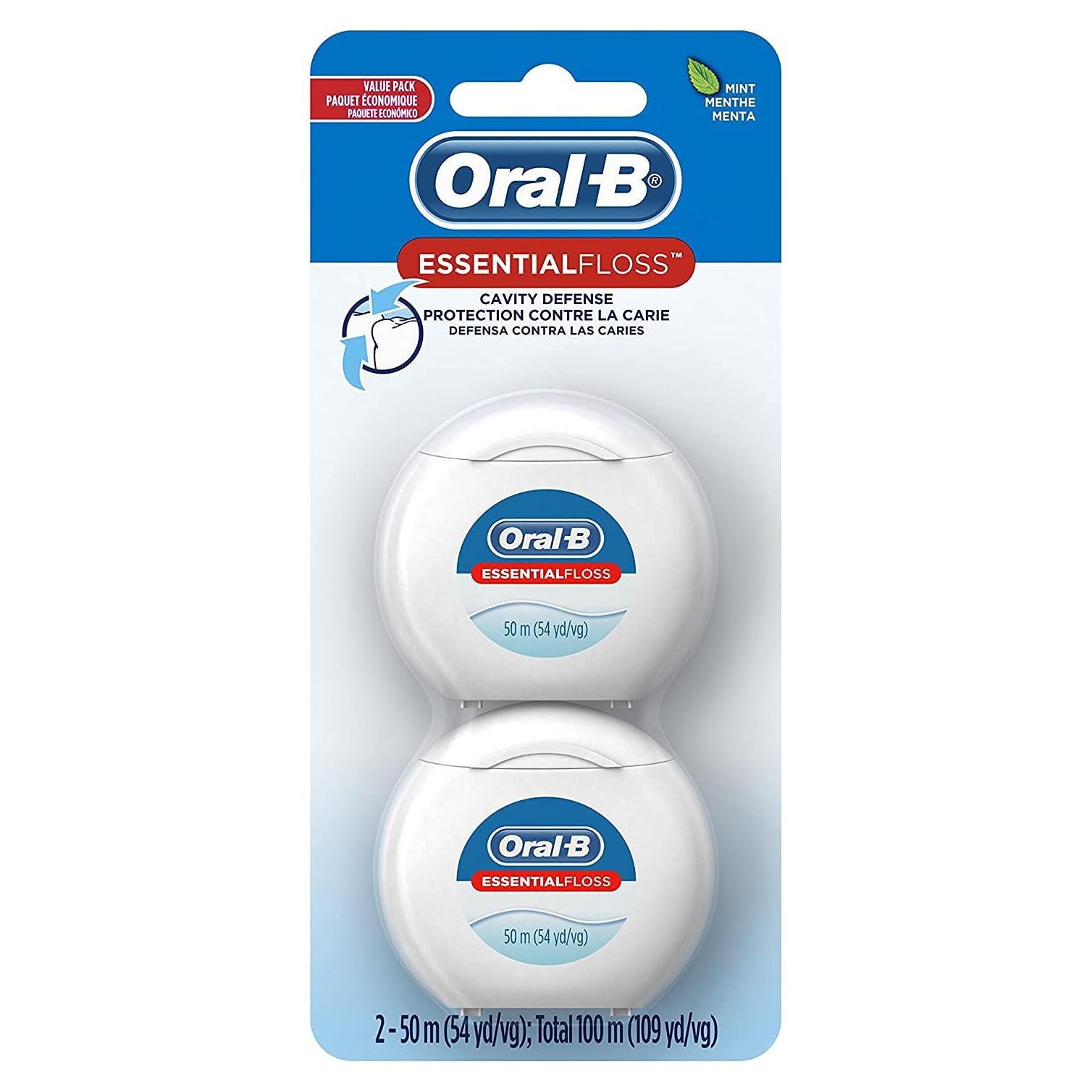 Hilo Dental Oral-B Essential Floss 50m - Defensa contra Caries