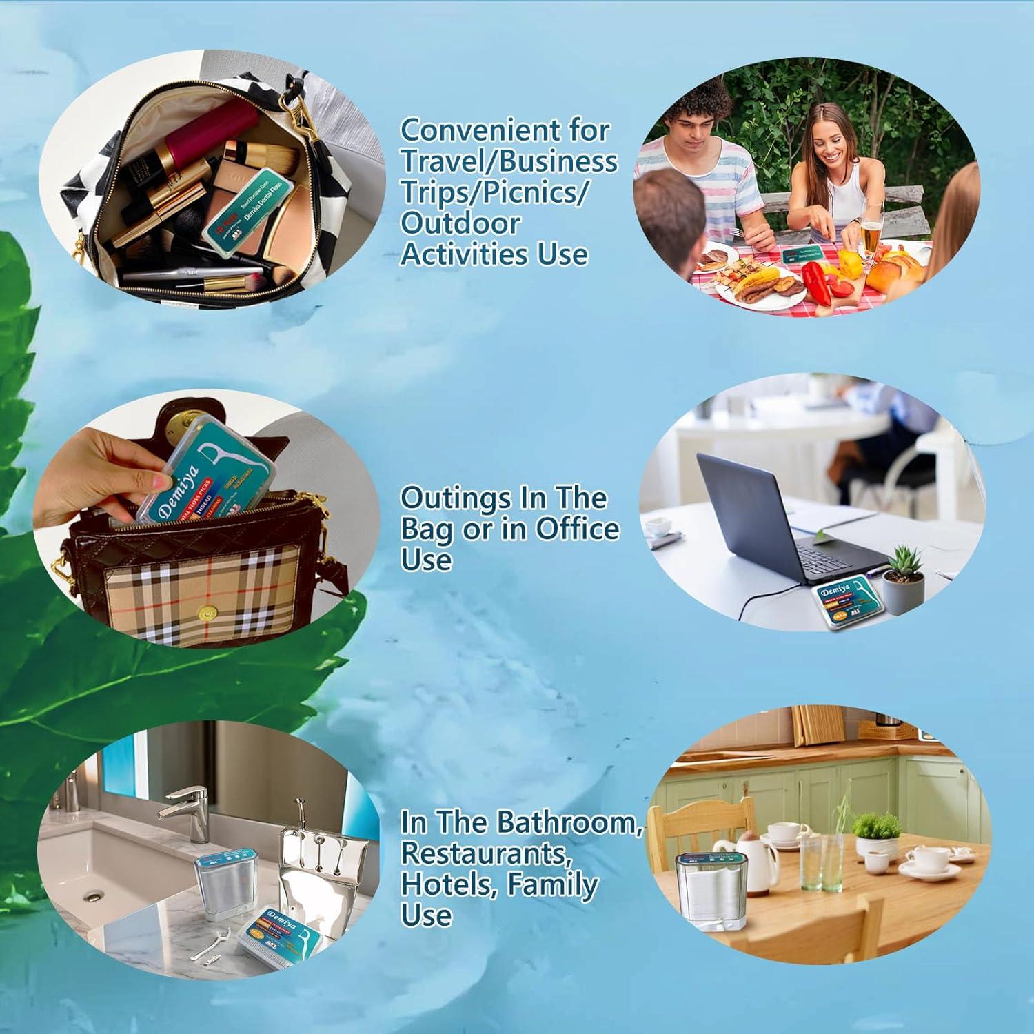 Palillos de Hilo Dental de Viaje Demiay - 300 Unidades