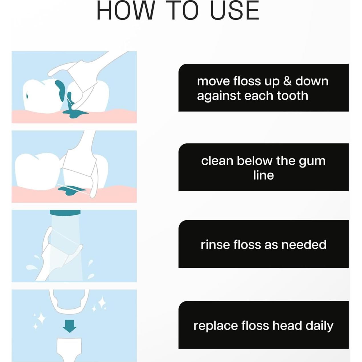 Flosser Ultraclean Reach Menta - Kit Inicio + 3 Repuestos