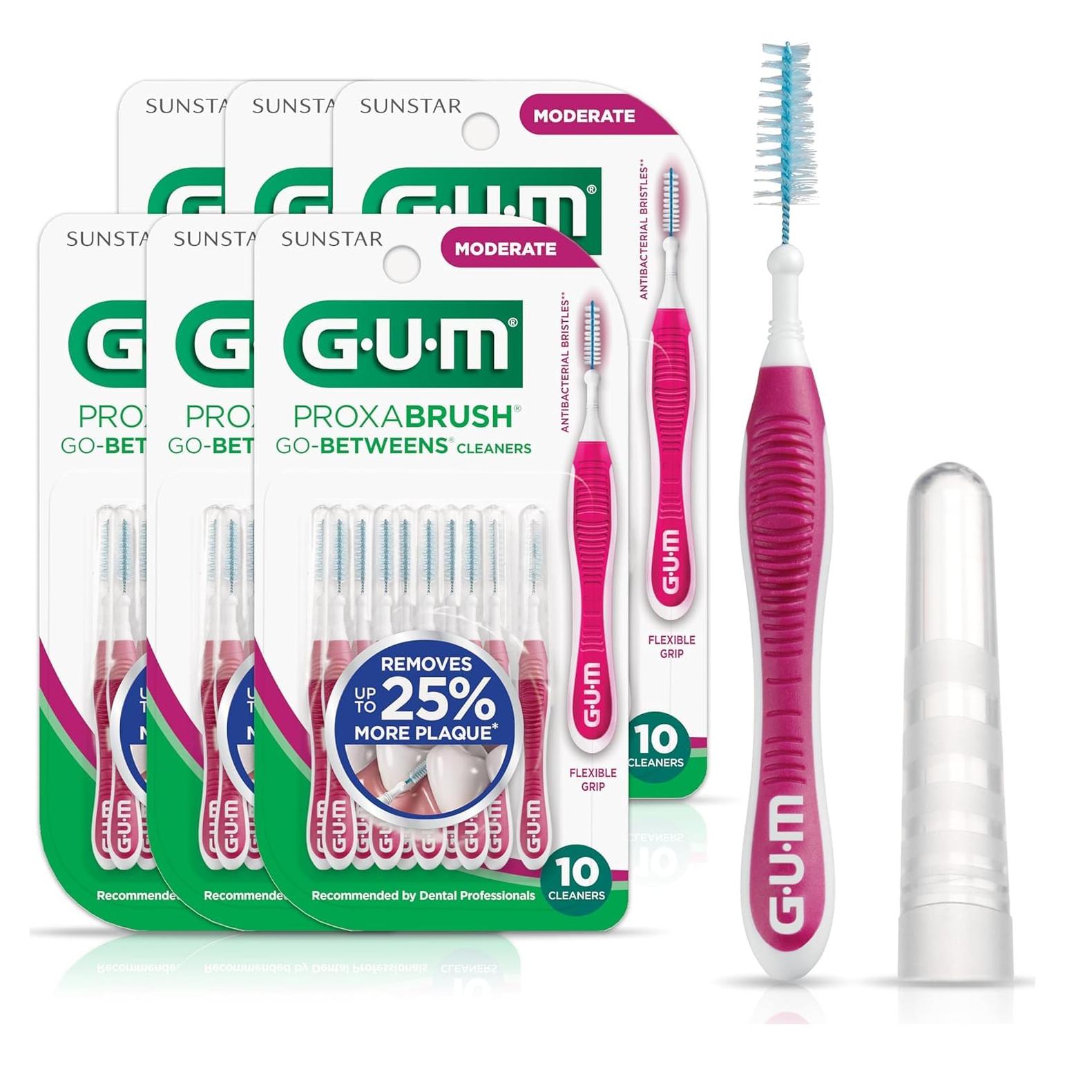 Cepillos Interdentales GUM Proxabrush Go-Betweens Moderado - 20.6cm