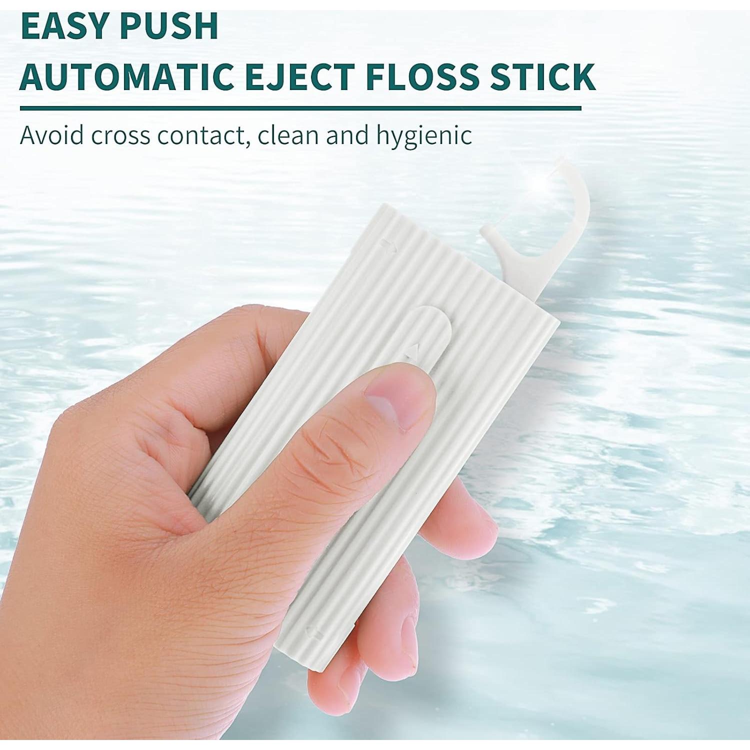 Estuche Portátil de Hilo Dental WLLHYF con 10 Palillos Blanco