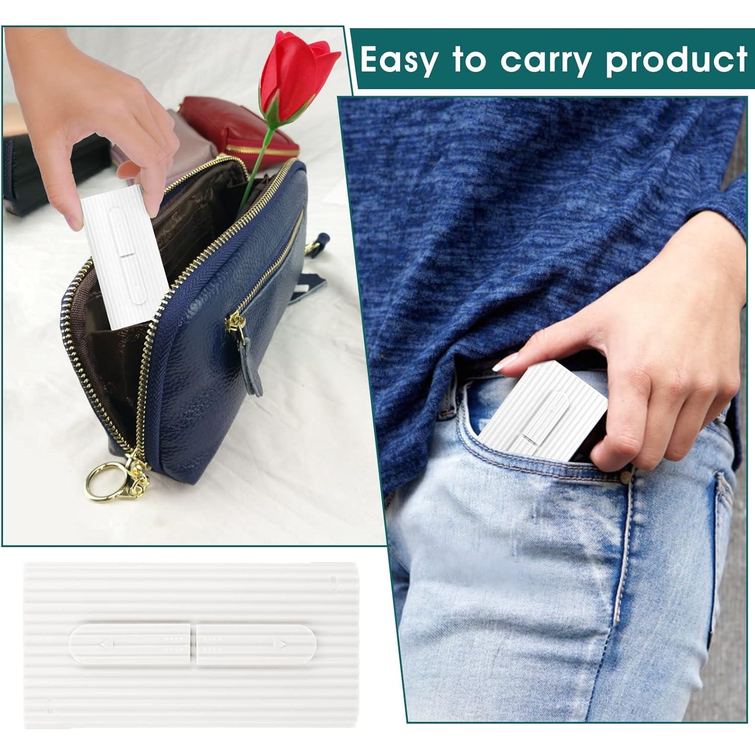 Estuche Portátil de Hilo Dental WLLHYF con 10 Palillos Blanco