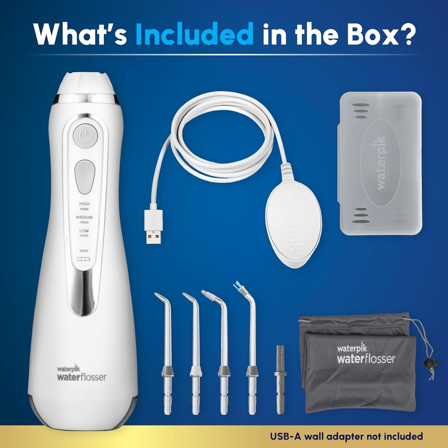 Hilo Dental Inalámbrico Waterpik WP-580 Blanco Recargable