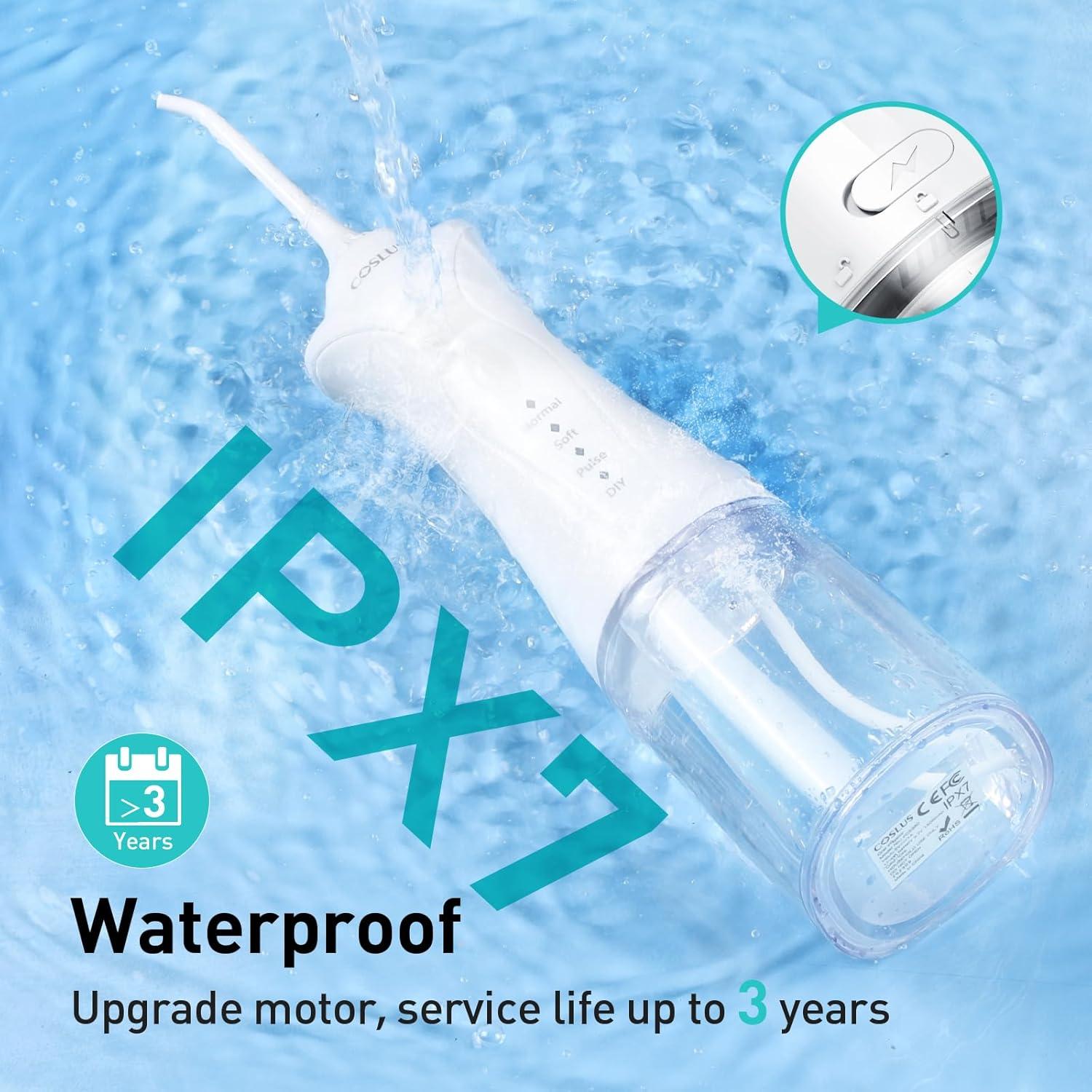 Hilo Dental a Base de Agua COSLUS C30 Inalámbrico 300ml IPX7