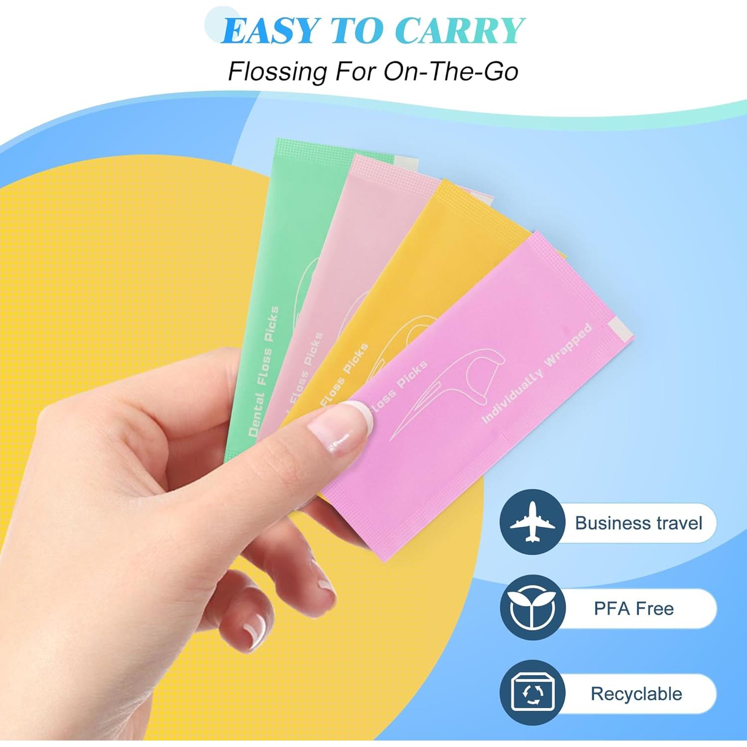 Palillos de Hilo Dental JGB Envuelto Individualmente - 2 Estuches