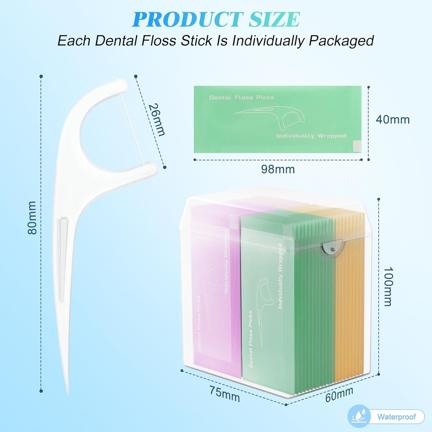 Palillos de Hilo Dental JGB Envuelto Individualmente - 2 Estuches