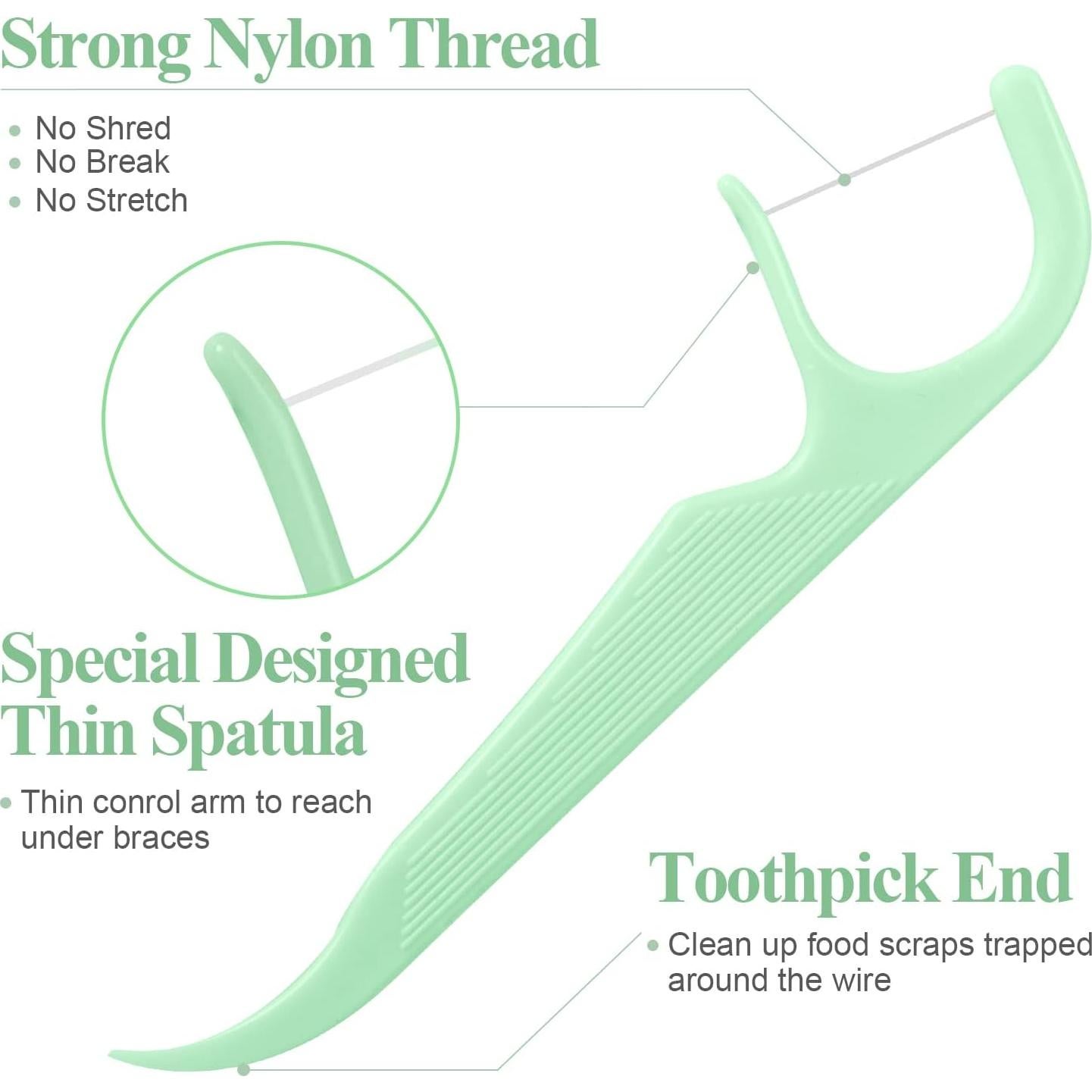 Hilos Dentales Ortodónticos Lakeyface 300 Cuentas para Brackets