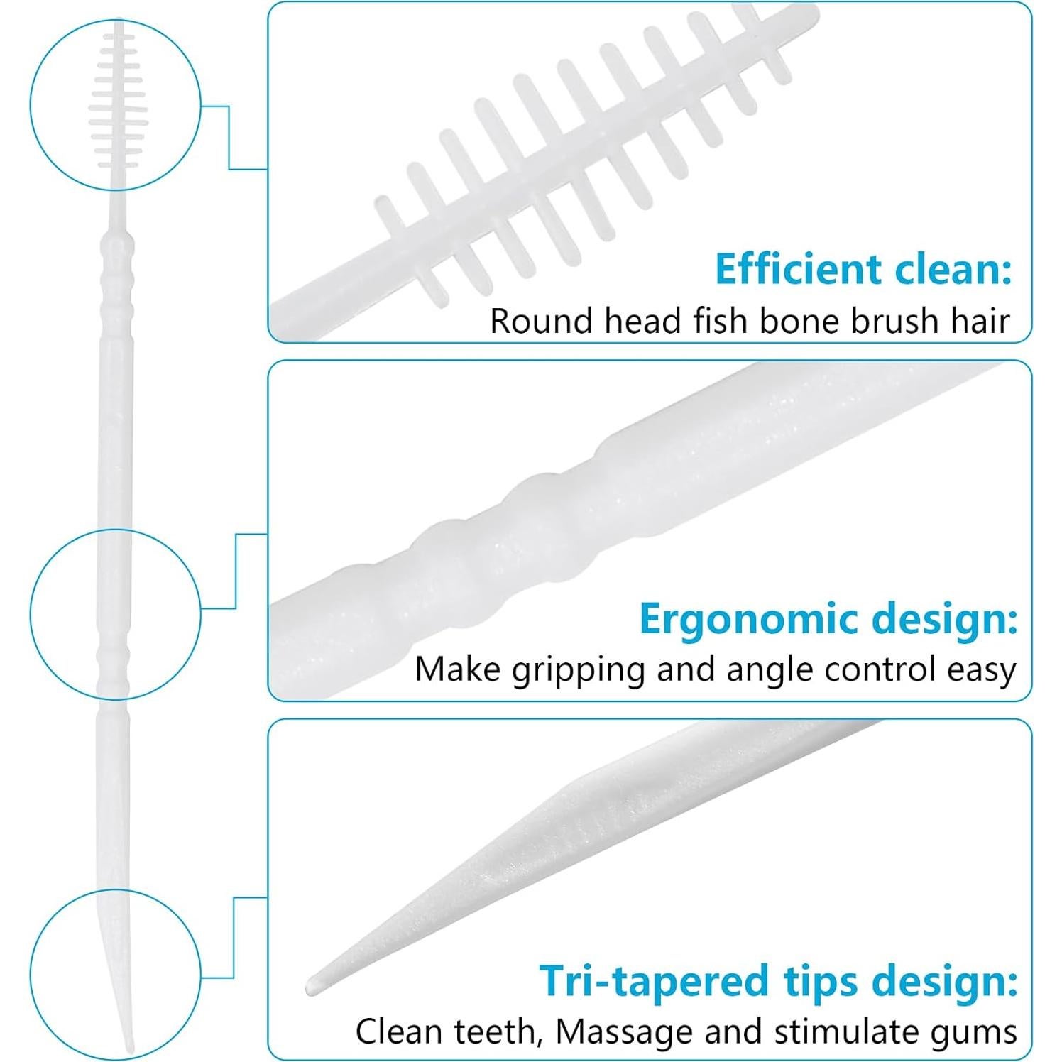 Palillos Interdentales DanTicy 600PCS, Hilo Dental Suave, 5 Estuches