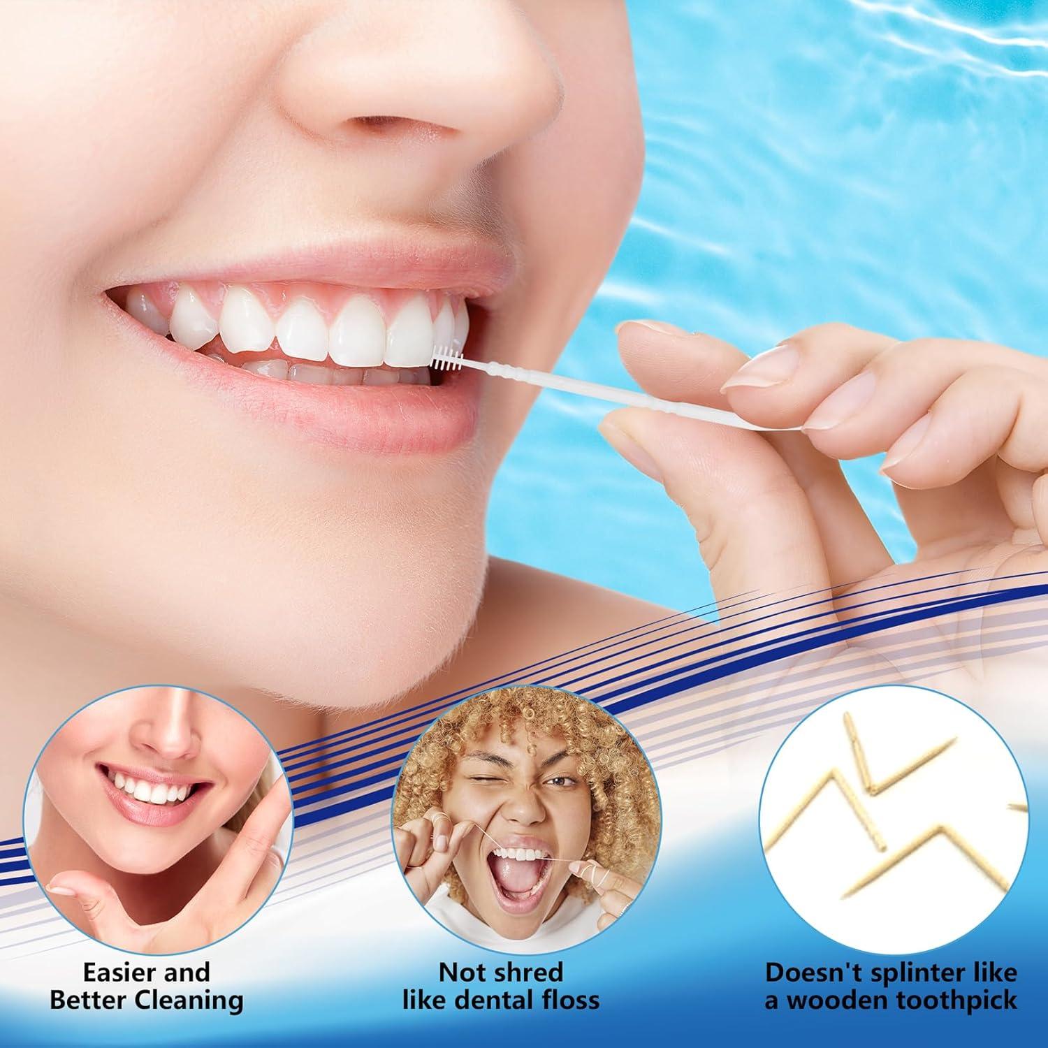 Palillos Interdentales DanTicy 600PCS, Hilo Dental Suave, 5 Estuches