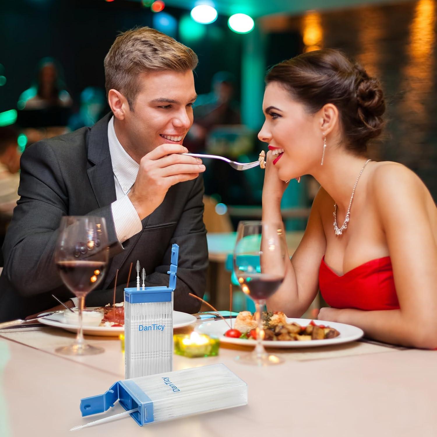 Palillos Interdentales DanTicy 600PCS, Hilo Dental Suave, 5 Estuches