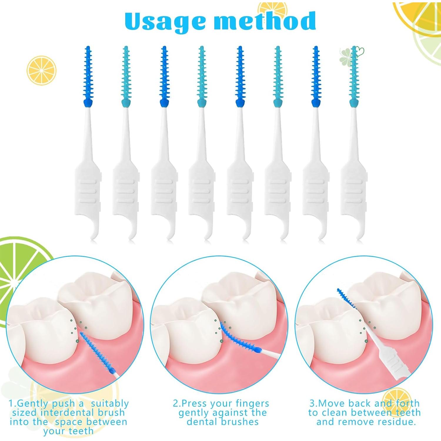 250 Palillos de Hilo Dental Lanjue Azul y Verde con Estuche