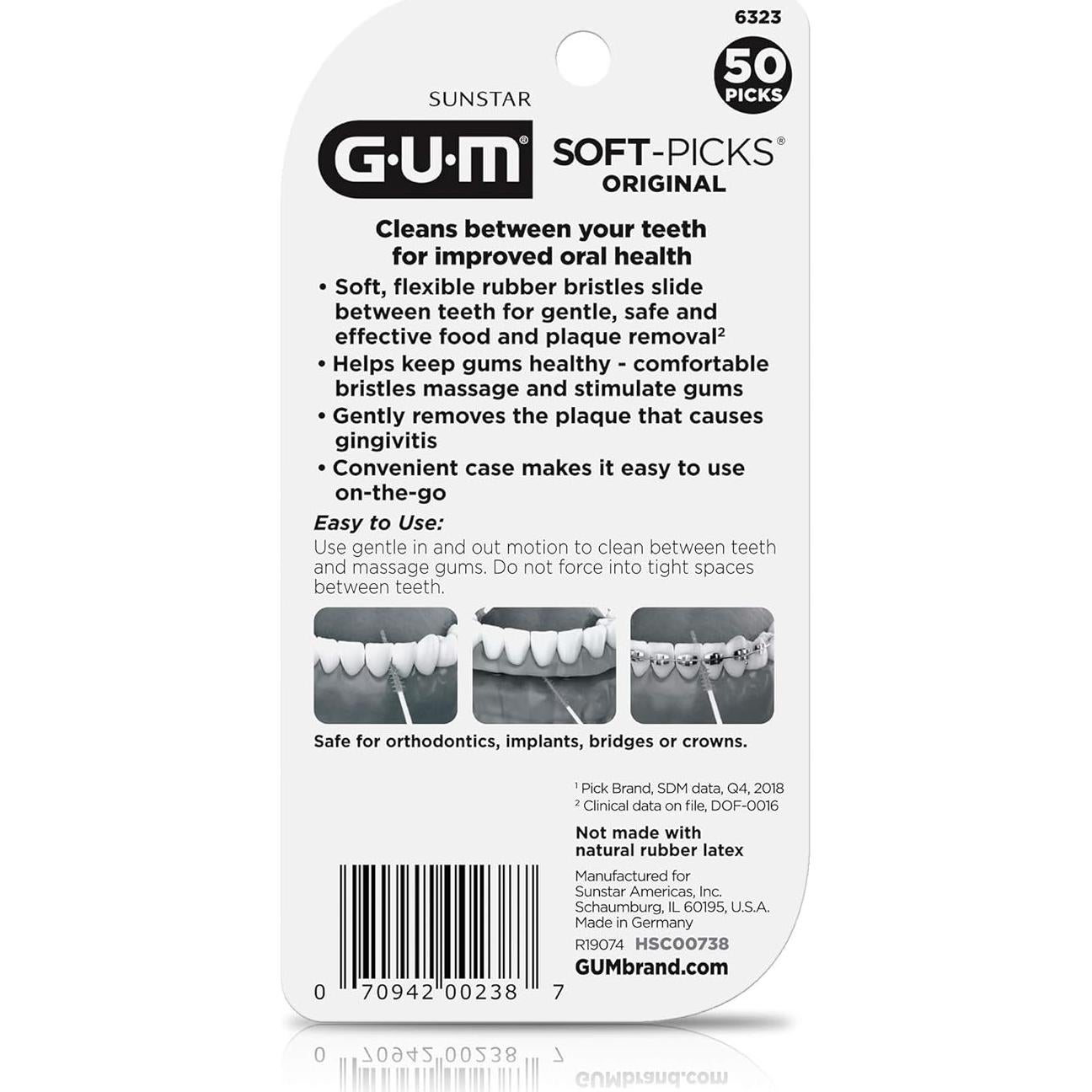 Palillos Dentales GUM Soft Picks Original 50 Unidades