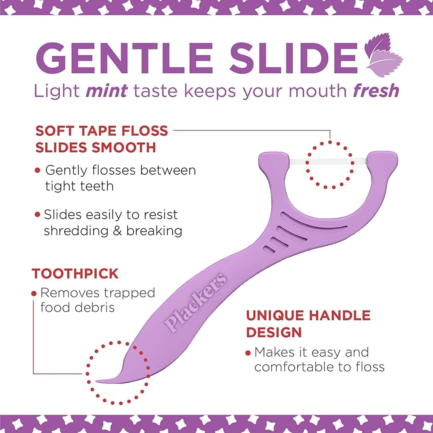 Hilos Dentales Plackers Gentleslide 90 Unidades Paquete de 2
