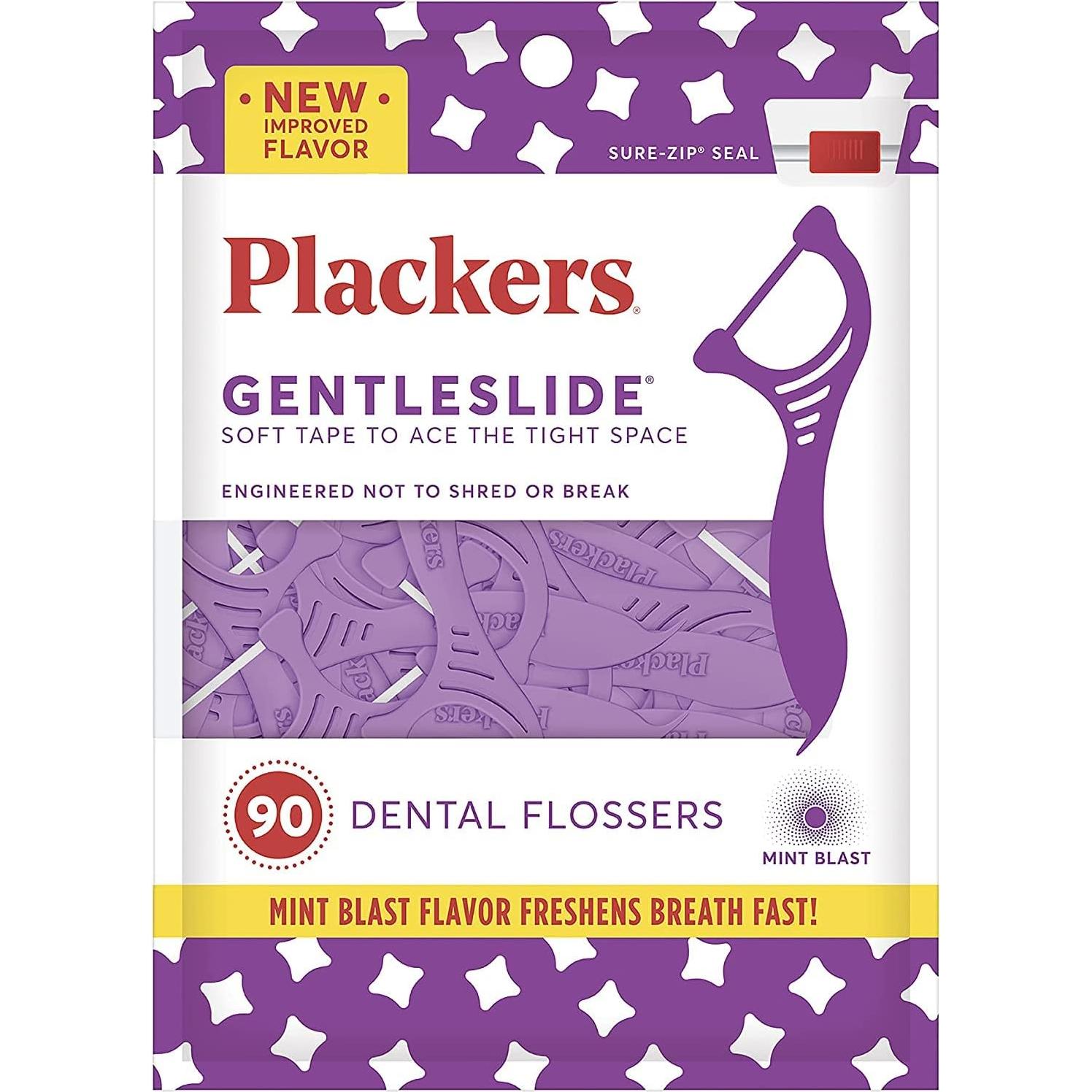 Hilos Dentales Plackers Gentleslide 90 Unidades Paquete de 2