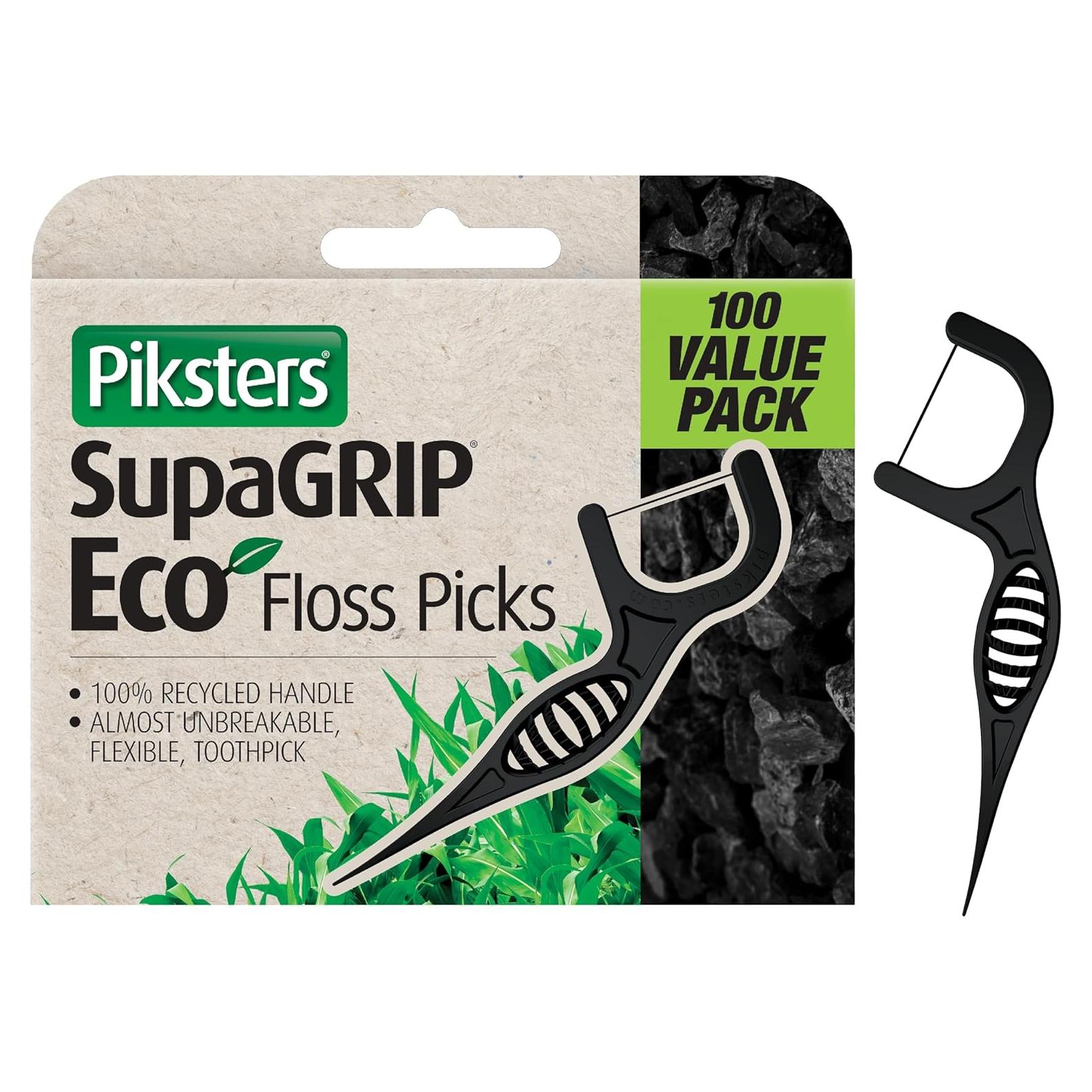 Palillos de Hilo Dental Ecológicos Piksters 100 Unidades 2 en 1