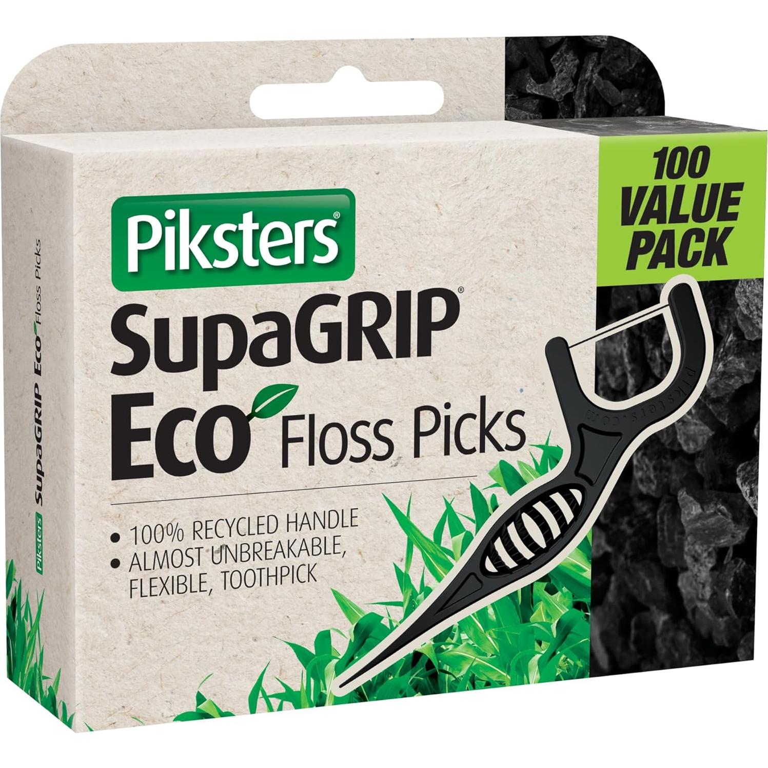 Palillos de Hilo Dental Ecológicos Piksters 100 Unidades 2 en 1