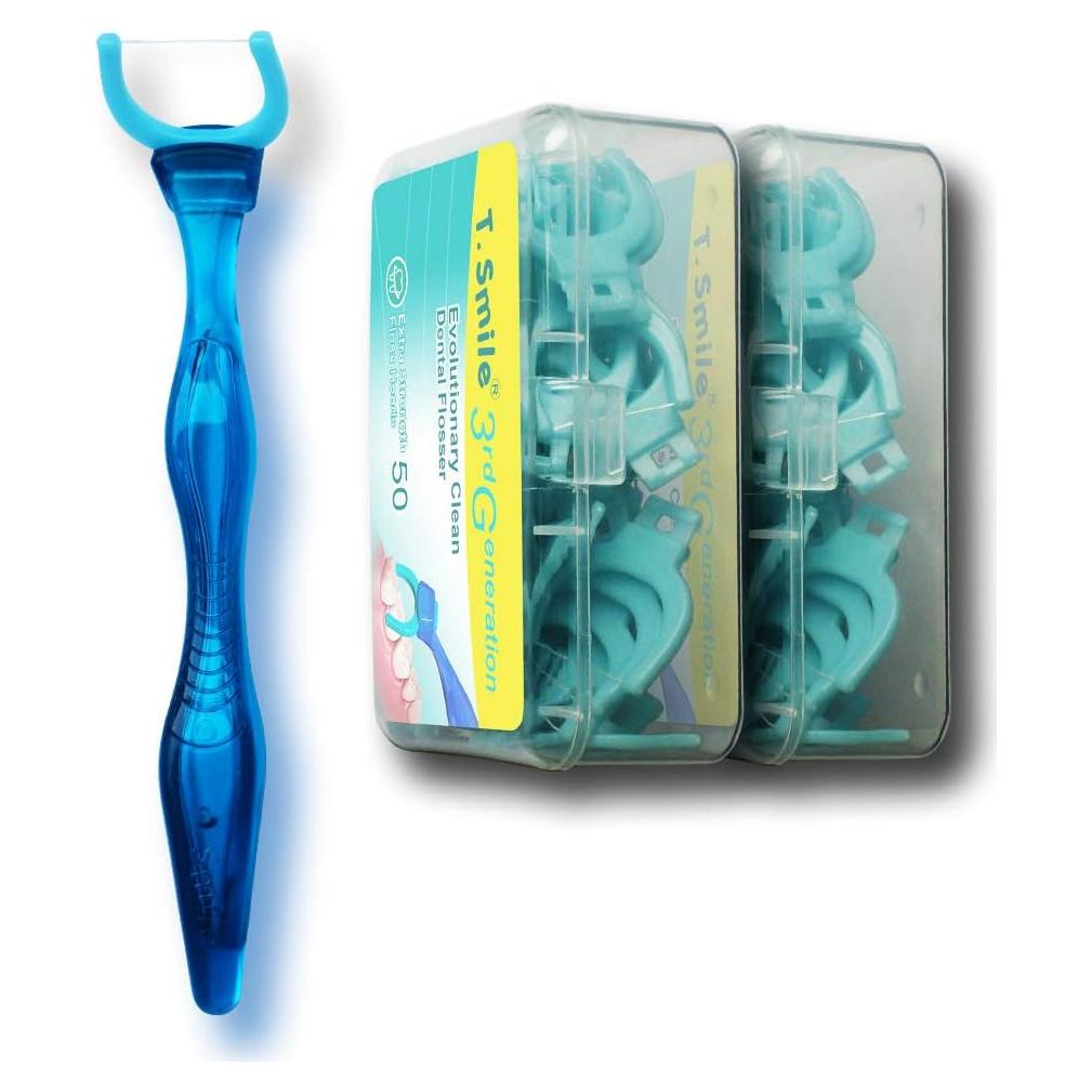 Kit Limpiadores Dentales T.Smile con 1 Mango y 100 Recargas