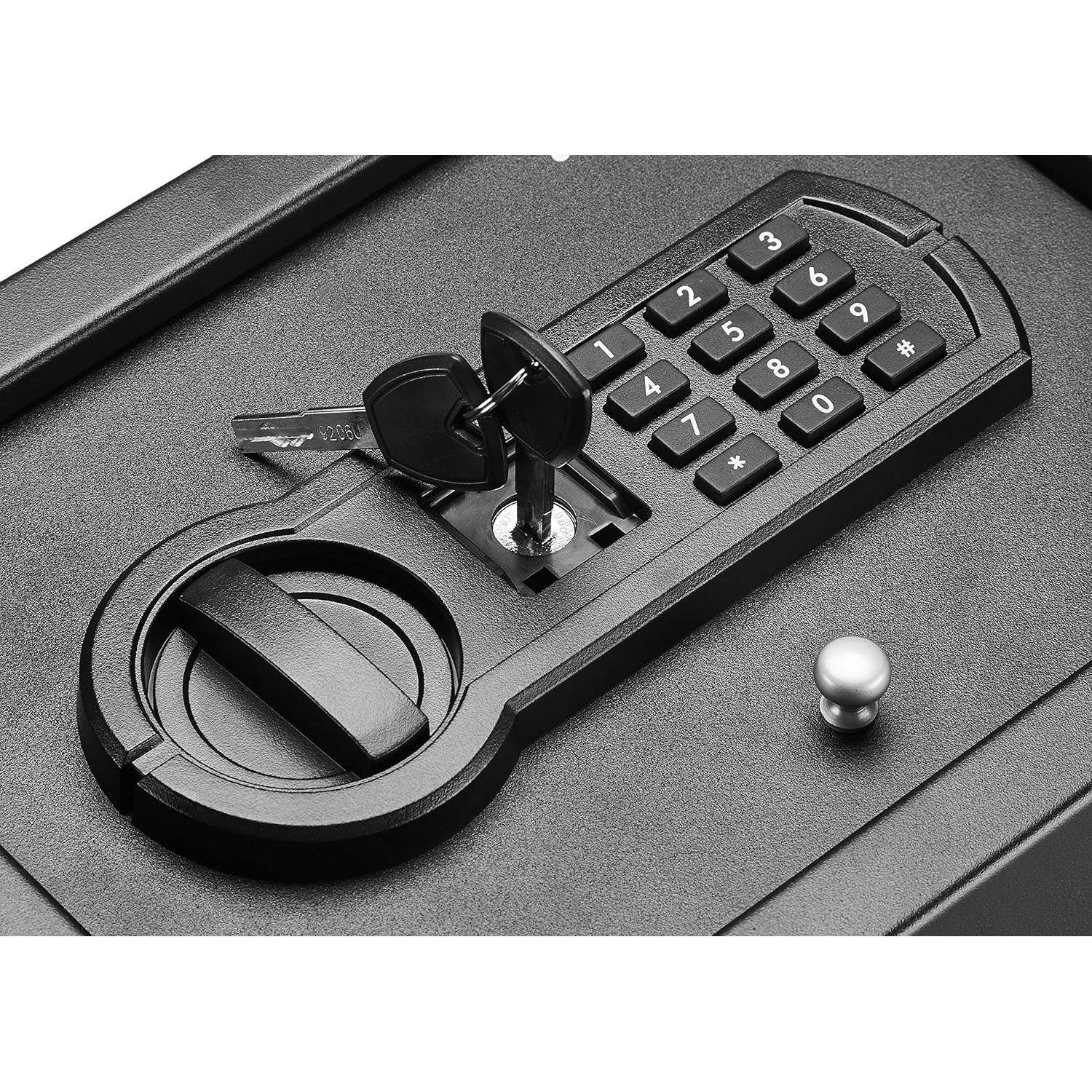 Caja Fuerte Electrónica Amazon Basics 30x22x11 cm Negra