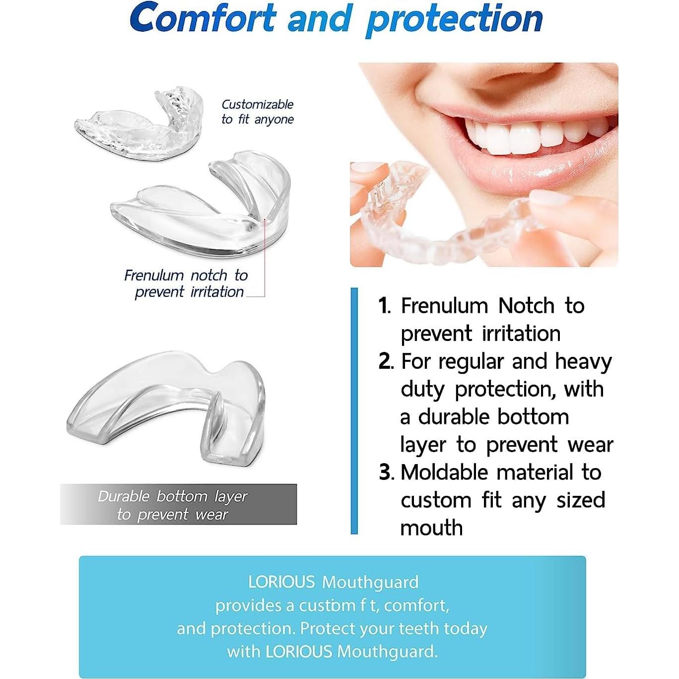 Protector Bucal Moldable LORIOUS para Bruxismo - 6 Unidades