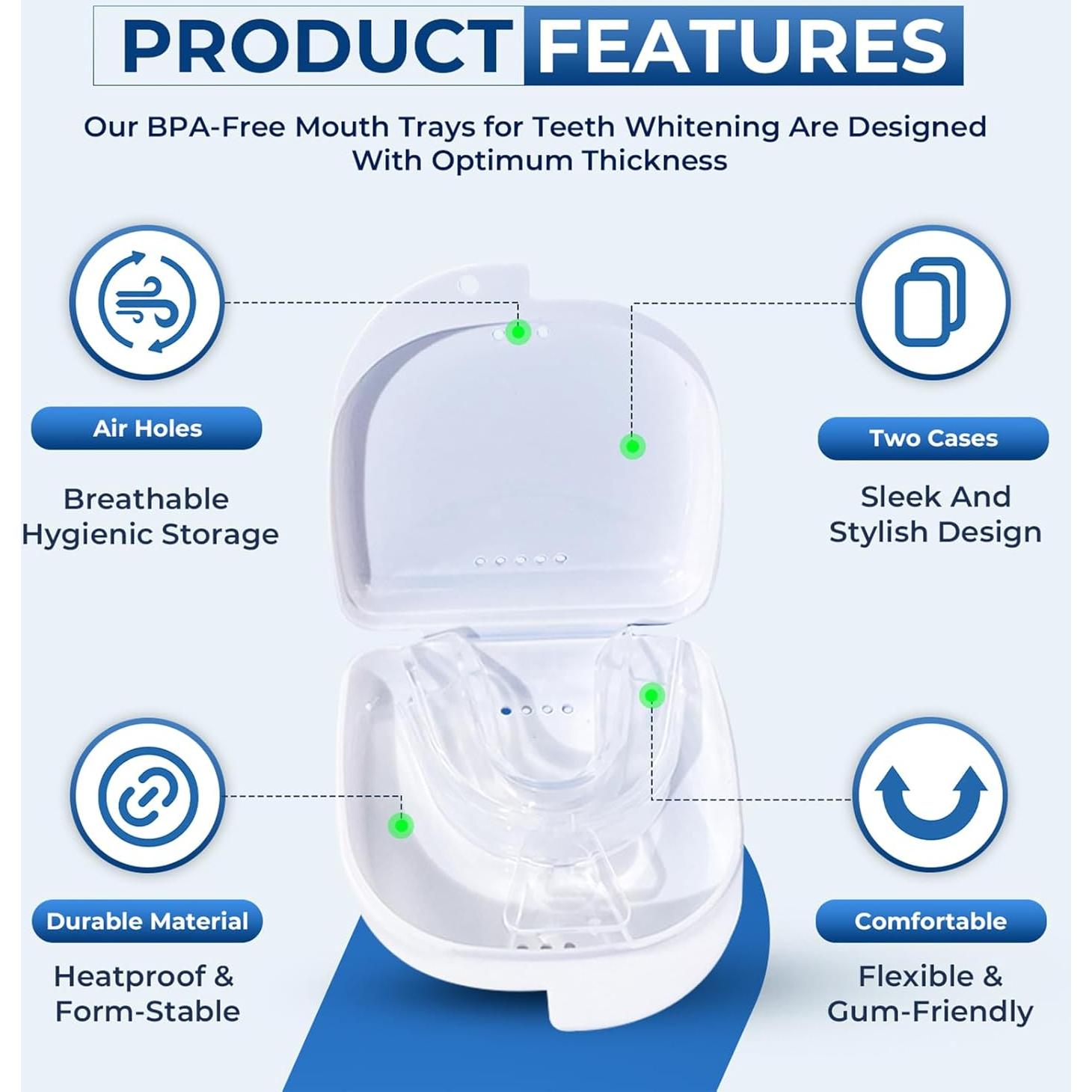 Bandejas Moldables para Blanqueamiento Dental Cool Teeth 6 Piezas