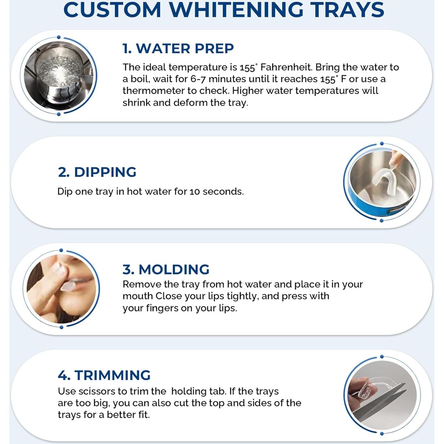 Bandejas Moldables para Blanqueamiento Dental Cool Teeth 6 Piezas