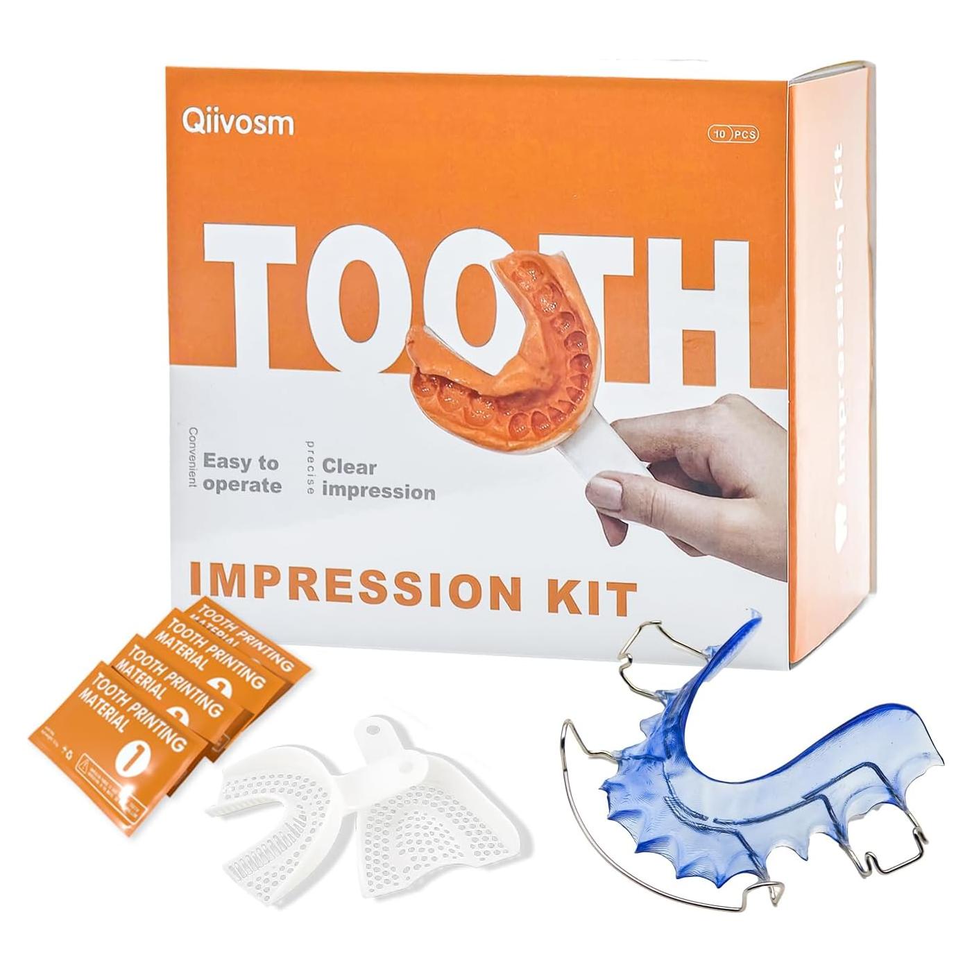 Frenos Dentales Hawley Personalizados QIIVOSM Azul 12.7x10.2cm