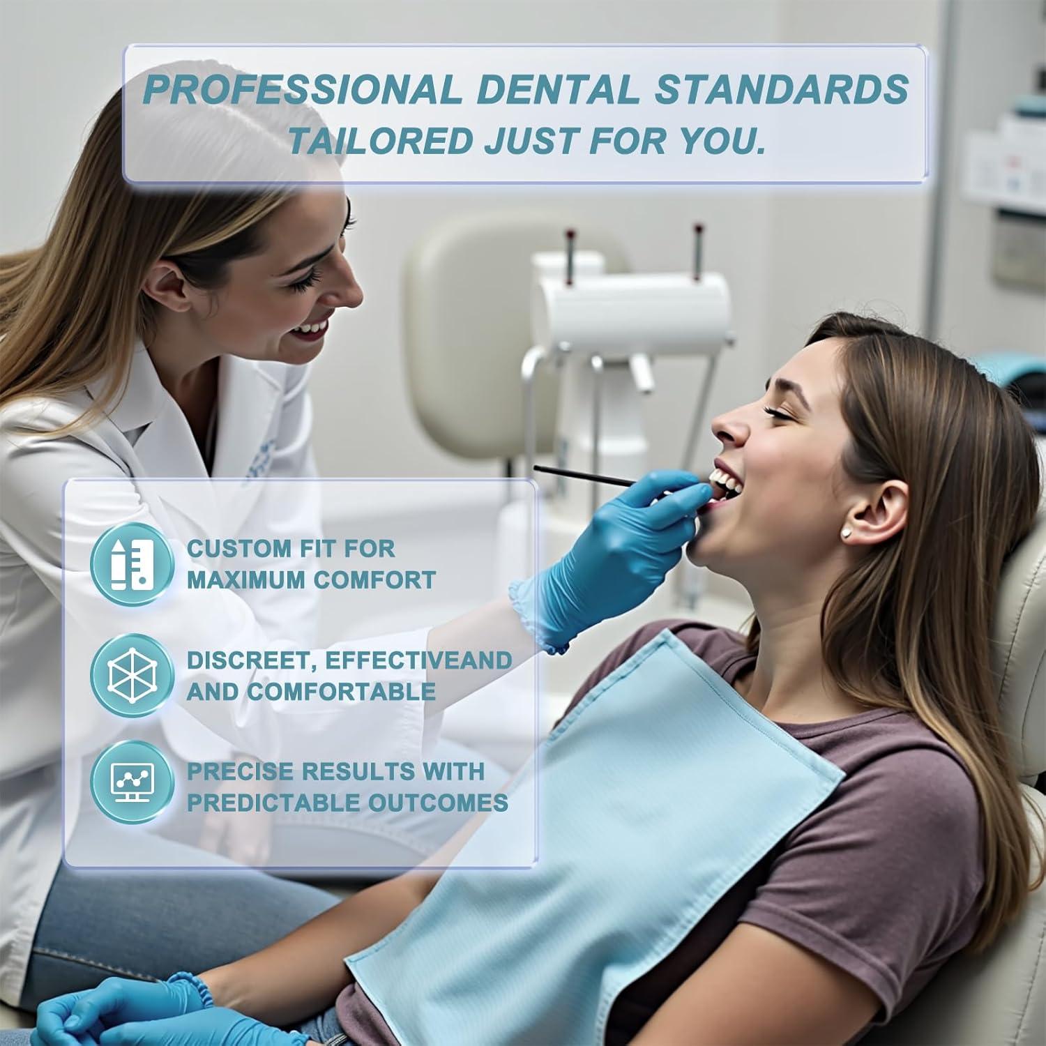 Frenos Dentales Hawley Personalizados QIIVOSM Azul 12.7x10.2cm