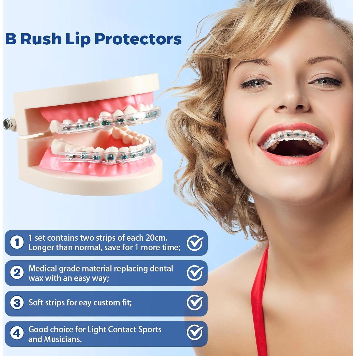 Bumper Labial Ortodóntico B Rush Comfort - Protector Bucal para Frenos