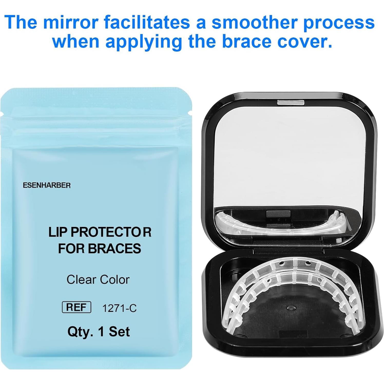 Cojín Labial Ortodóntico Esenharber con Estuche y Espejo