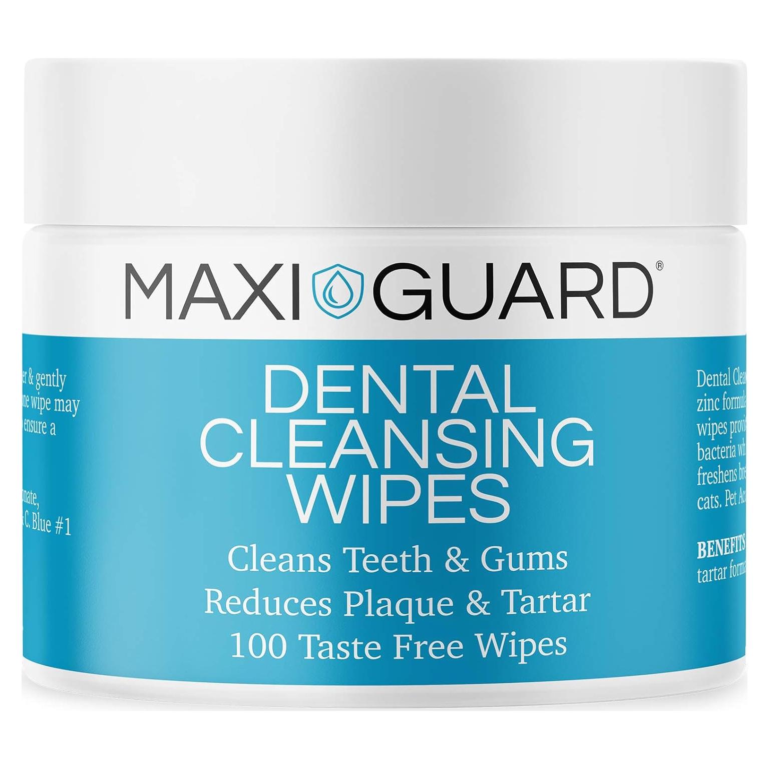 Toallitas de Limpieza Dental MAXI/GUARD para Mascotas 100 Unidades