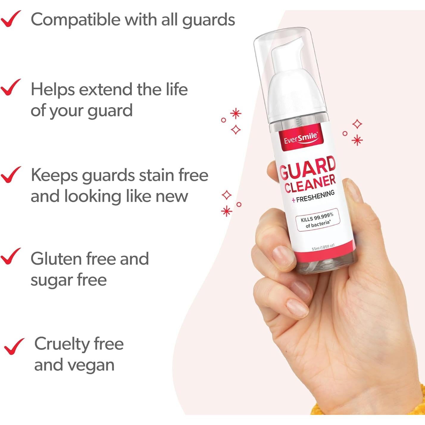 Limpiador de Protectores Bucales EverSmile Menta 55ml - Antibacteriano