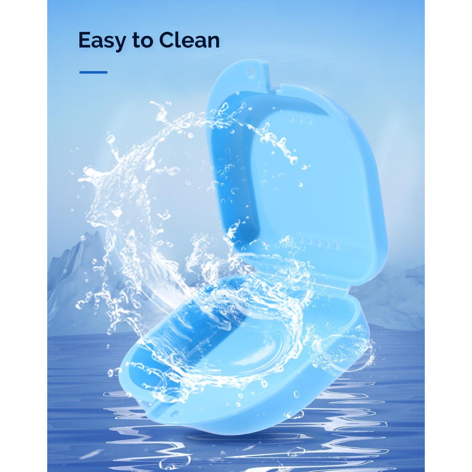 JMU 4 Pcs Retainer Case with Vent Holes, Mouth Guard Case Dental Storage Containe