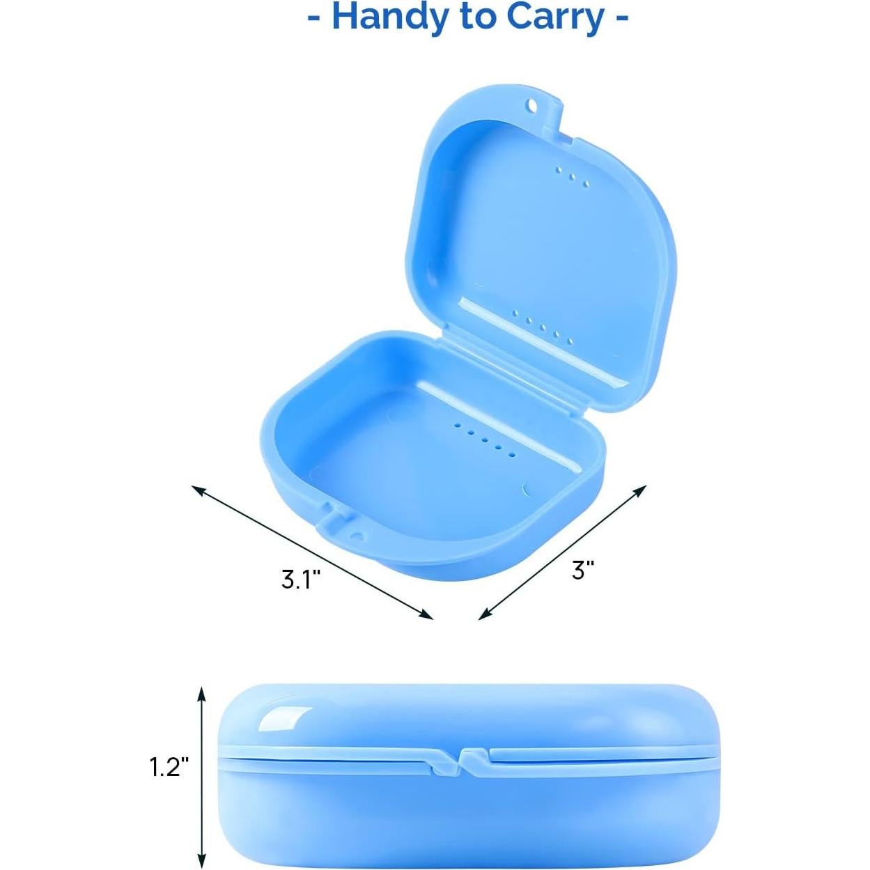 JMU 4 Pcs Retainer Case with Vent Holes, Mouth Guard Case Dental Storage Containe