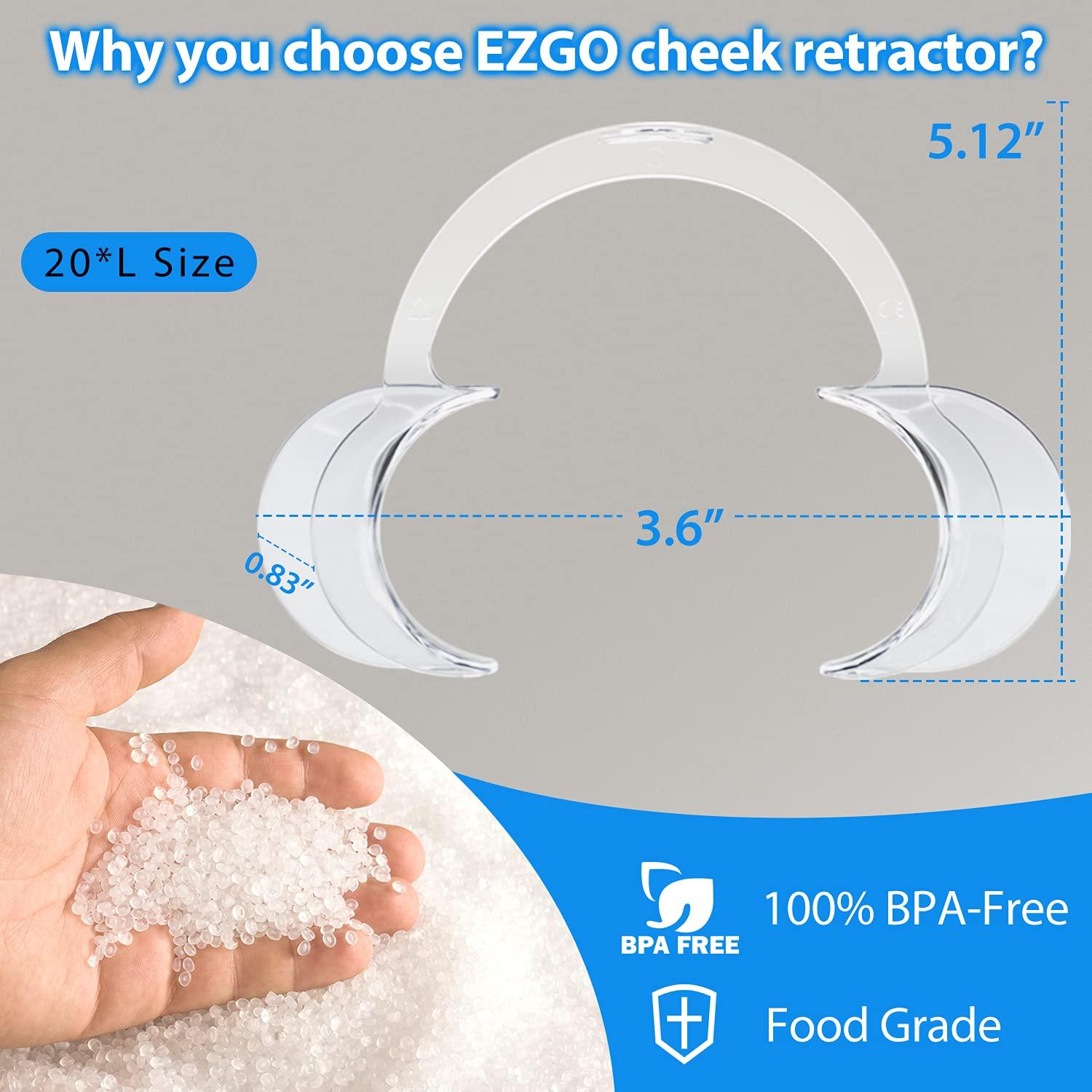 Retractor Bucal EZGO 20 Piezas Tamaño L para Blanqueamiento Dental