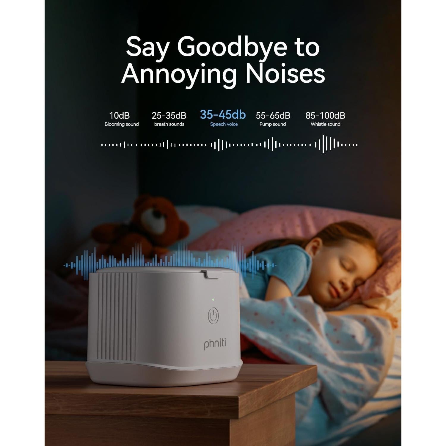 Limpiador Ultrasónico de Joyas Phniti 46kHz Profesional Blanco