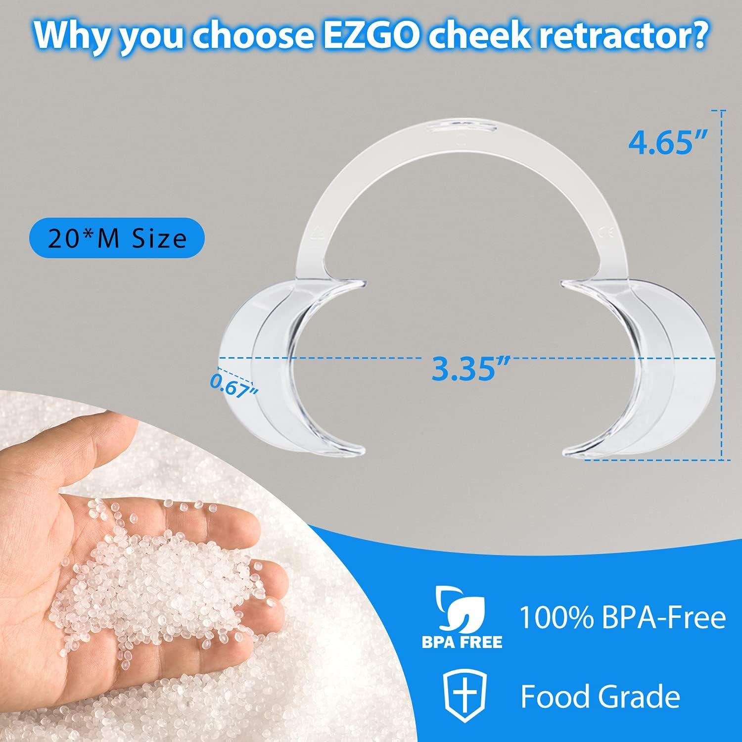 Retractor Bucal EZGO 20 Piezas Tamaño M para Blanqueamiento Dental